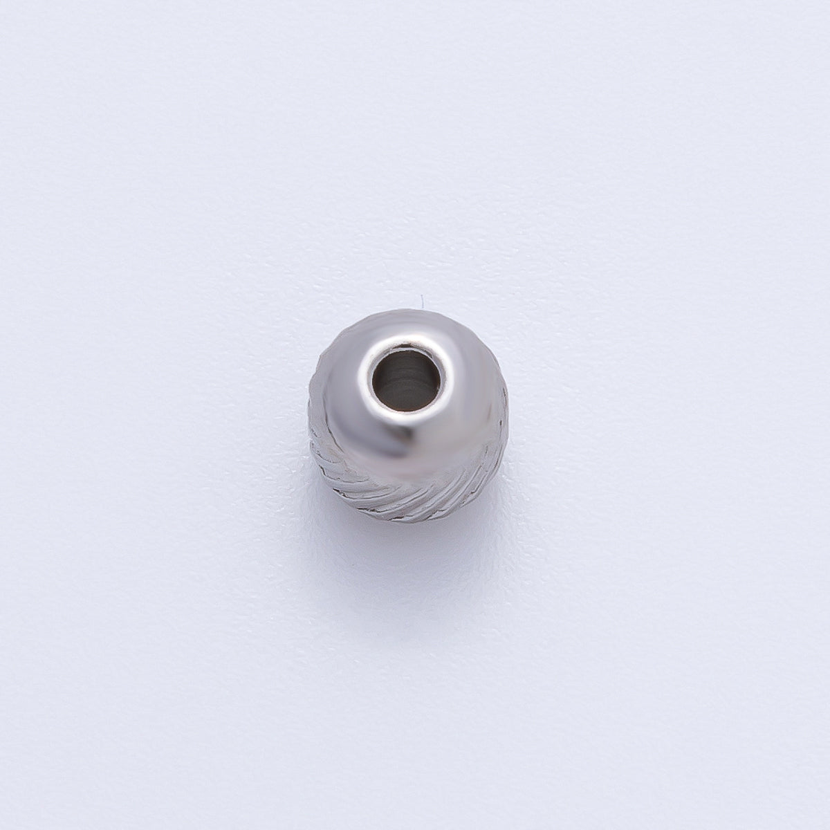 18K Gold Filled Alloy 5mm Revolving Pattern Chunky Rondelle Minimalist Spacer Bead in Gold & Silver | B047