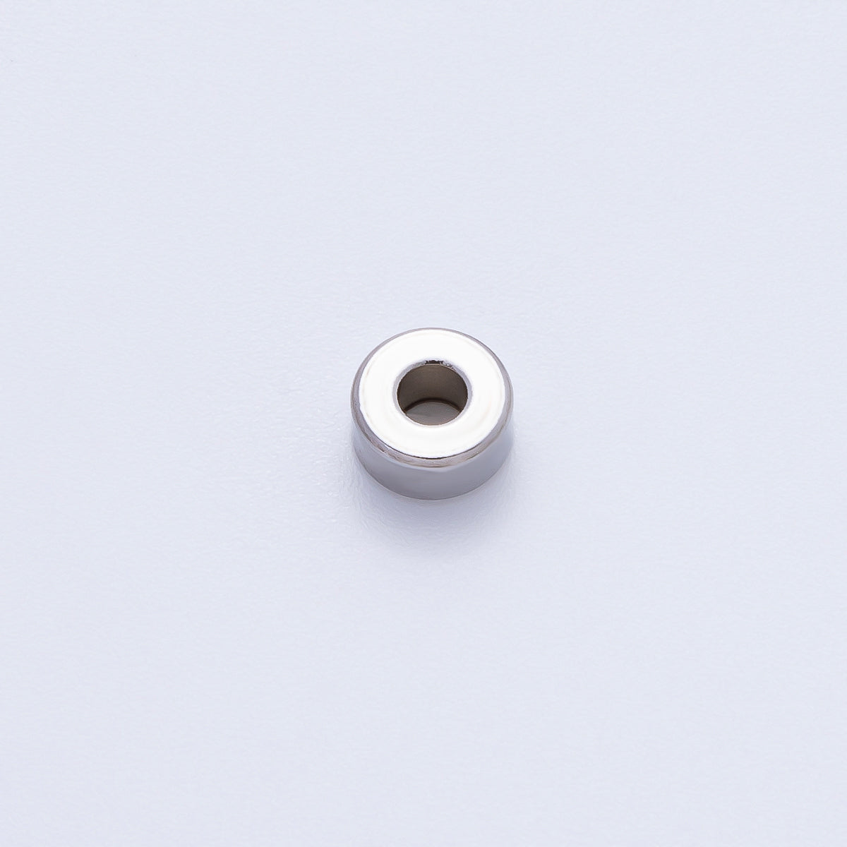 18K Gold Filled Alloy 6mm Puffy Rondelle Spacer Bead in Gold & Silver | B086