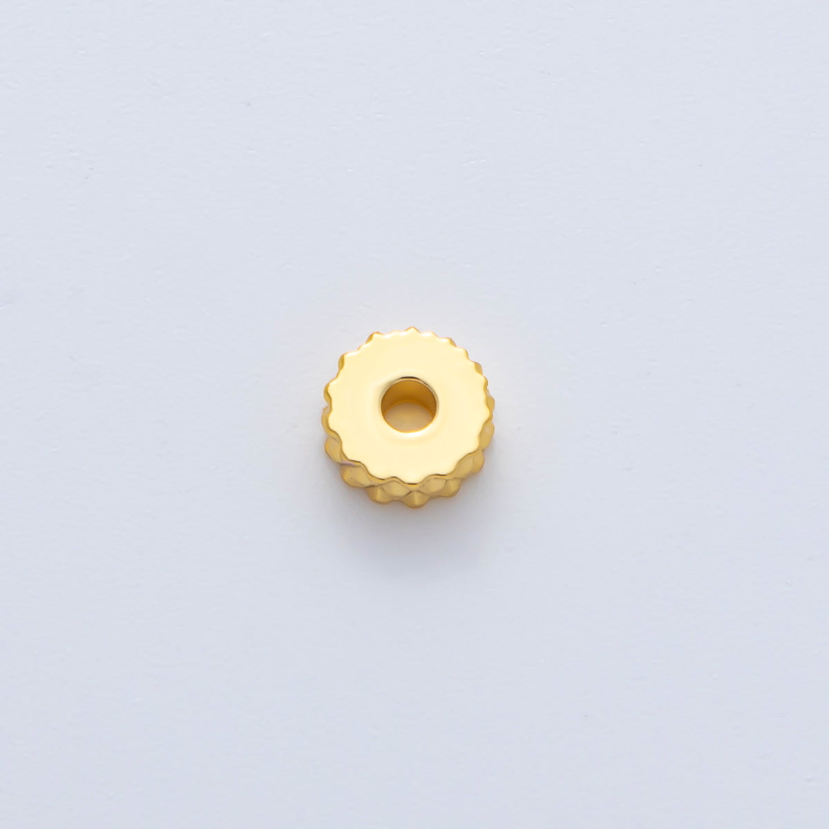 18K Gold Filled Alloy 5mm Pineapple Skin Rondelle Spacer Bead in Gold & Silver | B093