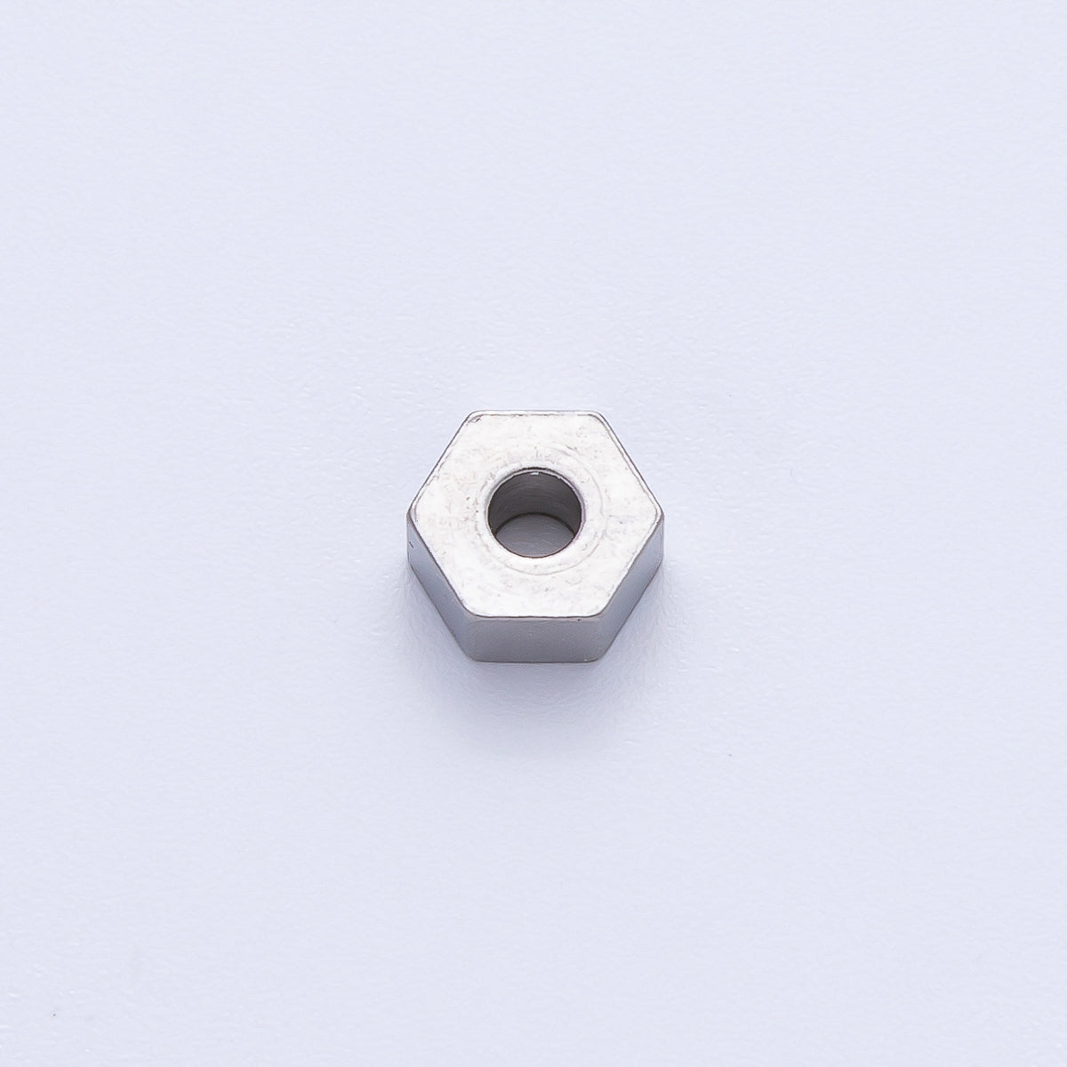 18K Gold Filled Alloy 6mm Tiny Hexagon Spacer Bead in Gold & Silver | B113