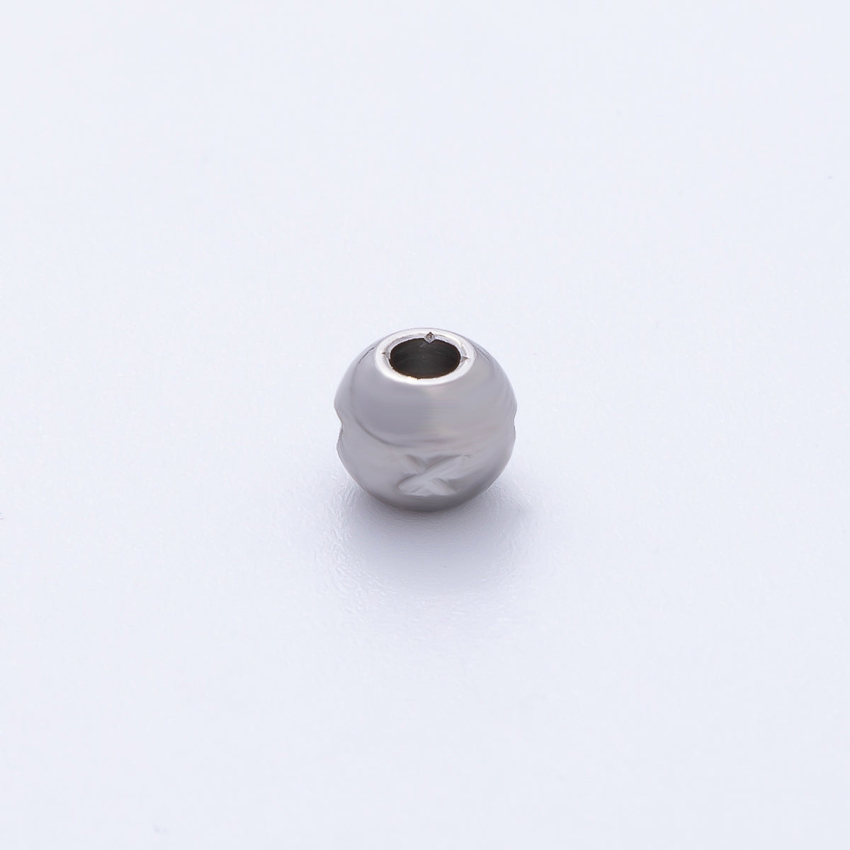 18K Gold Filled Alloy 5mm Tiny Rondelle X Mark Spacer Bead in Gold & Silver | B152