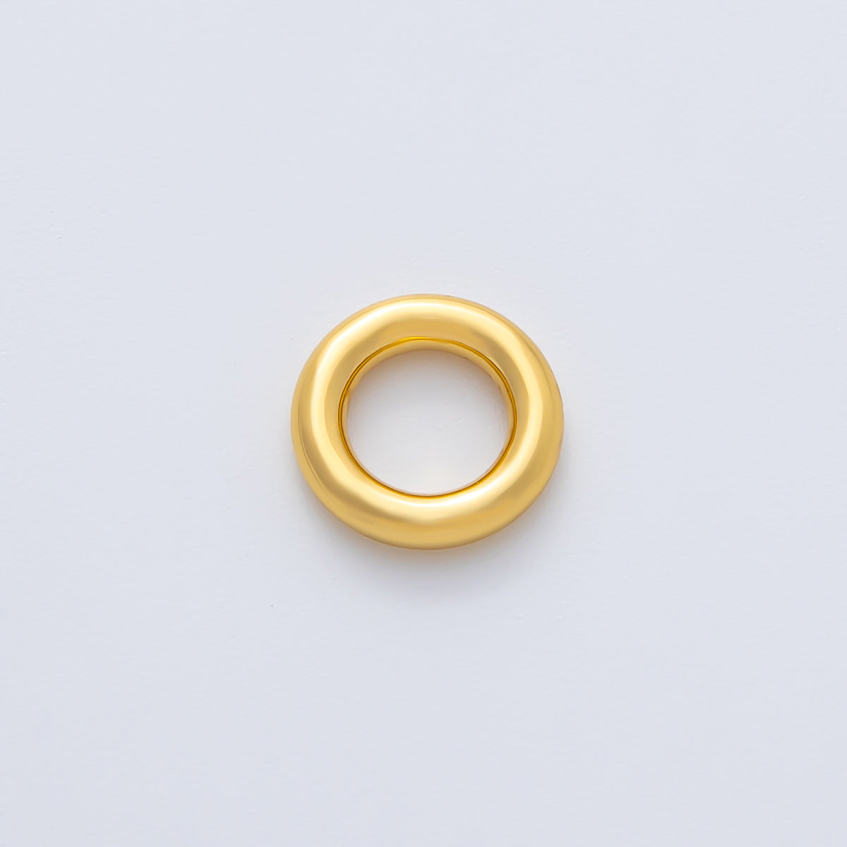 18K Gold Filled Alloy 10mm Open Circle Spacer Bead in Gold & Silver | B166