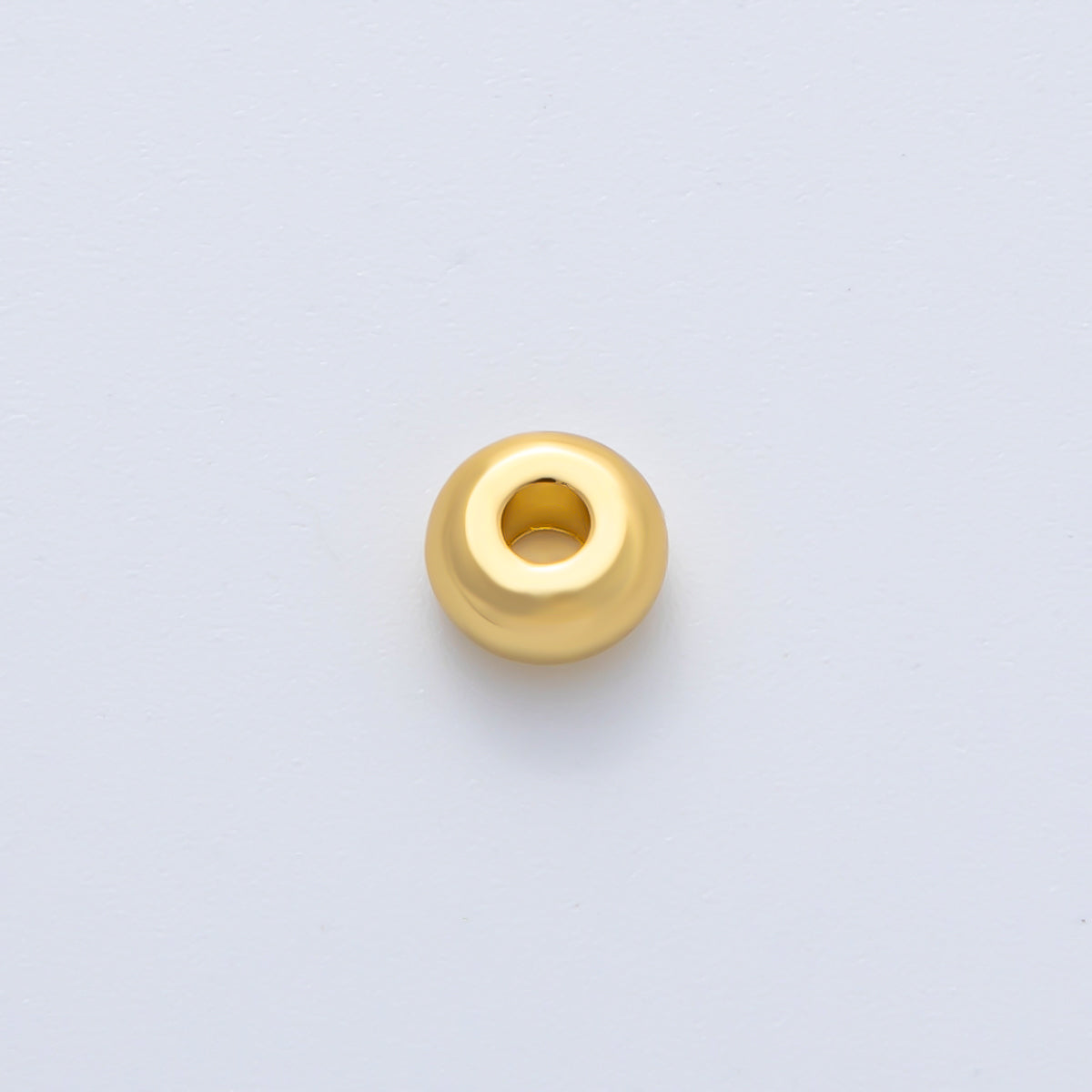 18K Gold Filled Alloy 6mm Dainty Circle Round Spacer Bead in Gold & Silver | B272