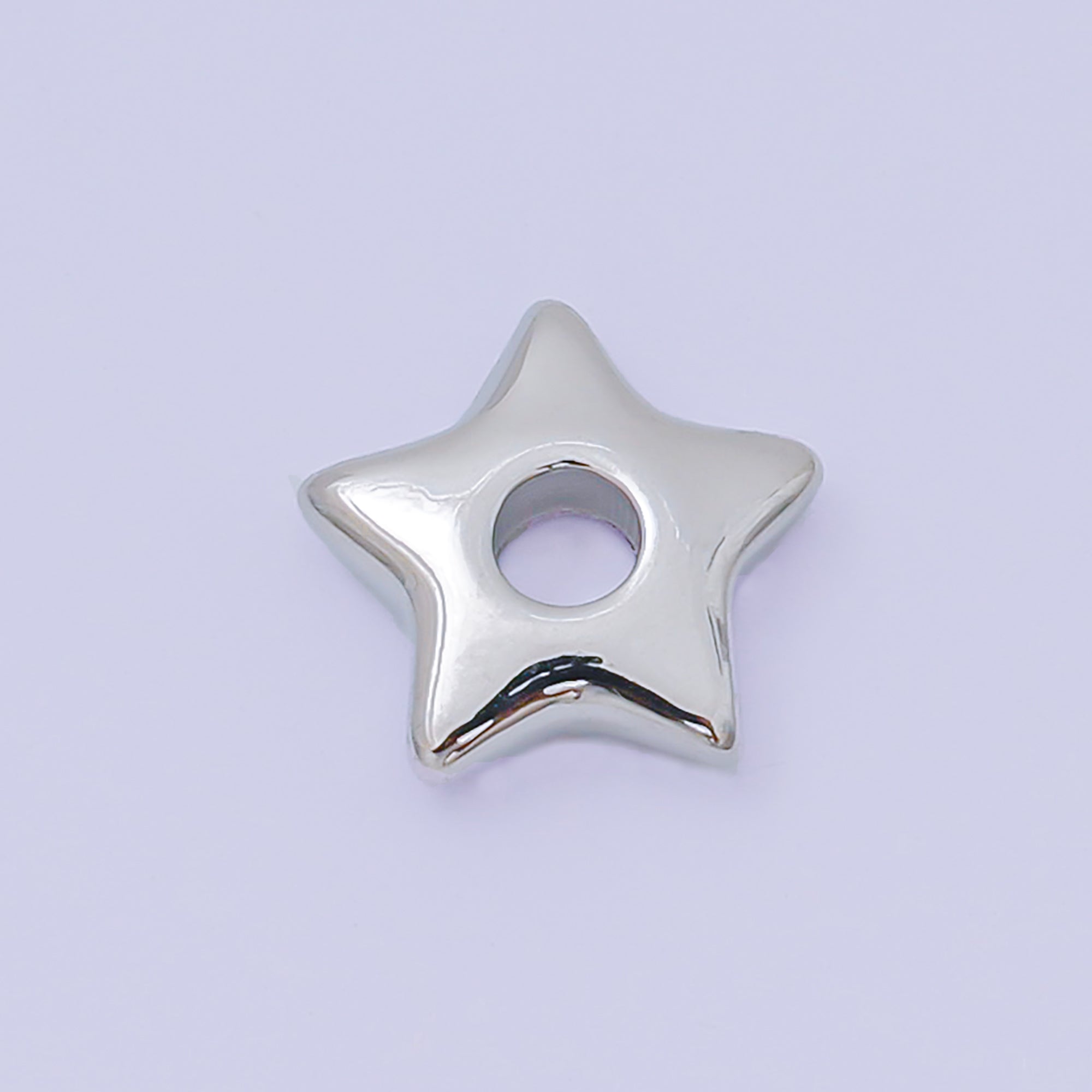 24K Gold Filled Five-Points Little Star Large Hole Bead Spacer | B-469