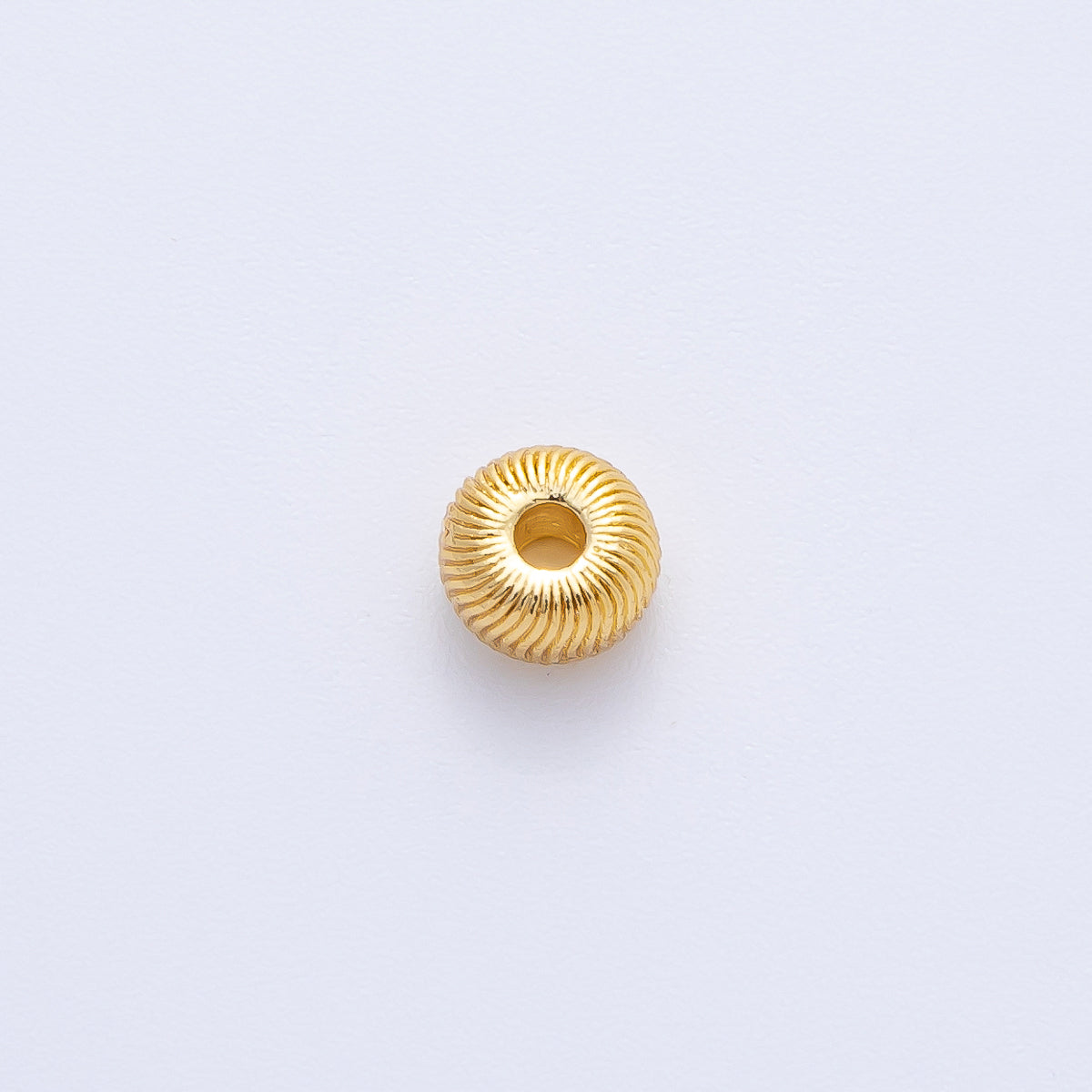 18K Gold Filled 6mm Minimalist Round Textured Spacer Bead | B541