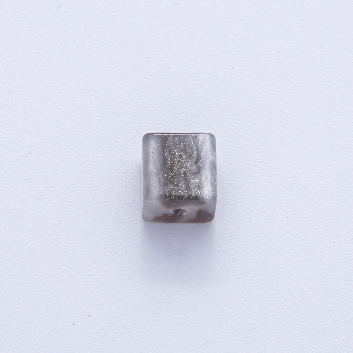 8mm Black, Purple, Orange, White, Green, Pink Glitter Resin Square Bead Set ( 10 pcs ) | B566 - B568