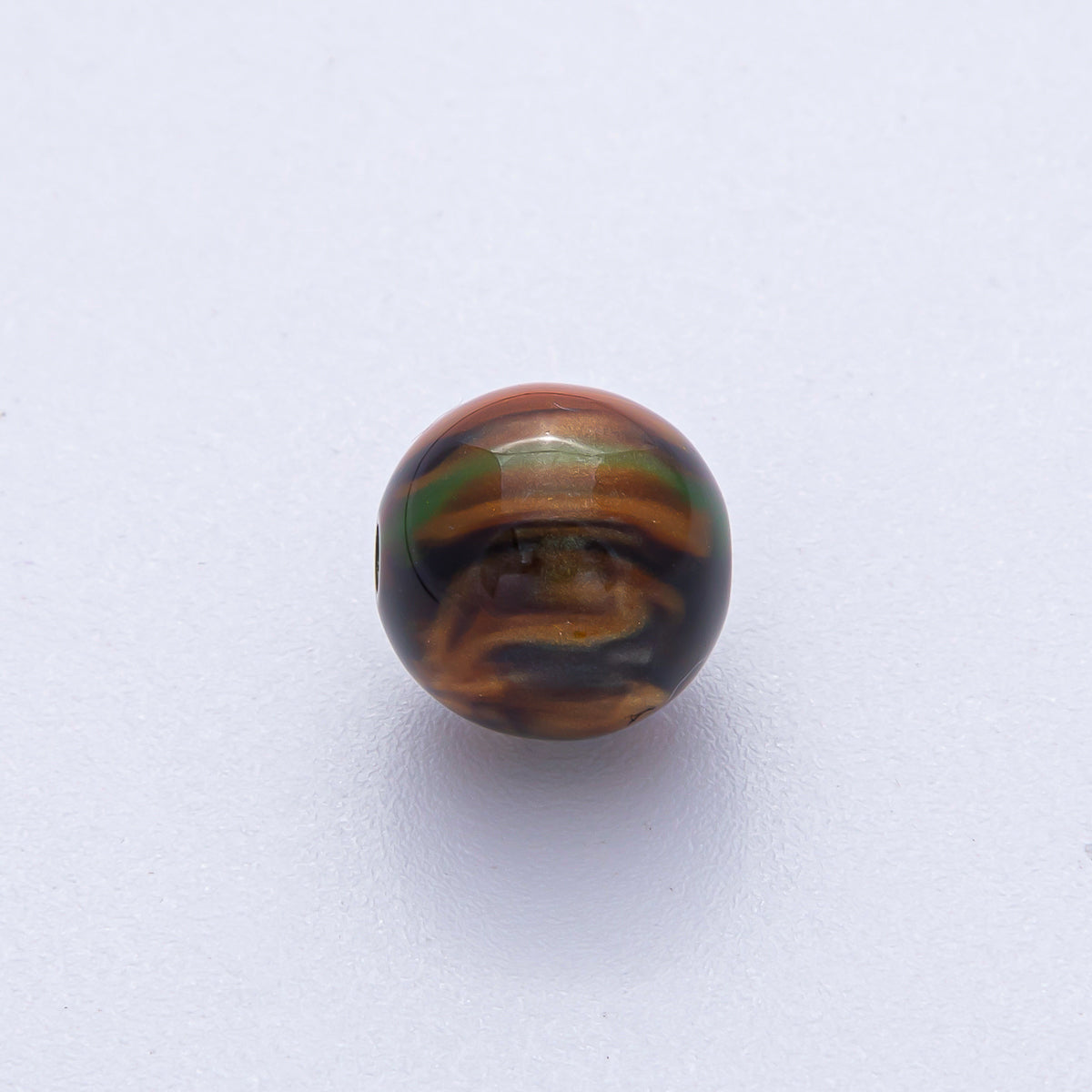 12mm Dark Teal, Yellow, Blue, Purple, Brown, Green Glitter Resin Round Bead | B569 - B583