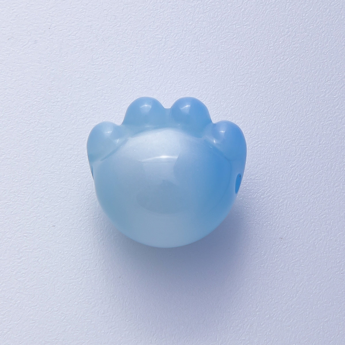 15mm Resin Blue, White, Green, Fuchsia, Pink, Purple, Red Paw Print Pet Animal Bead | B663 - B673