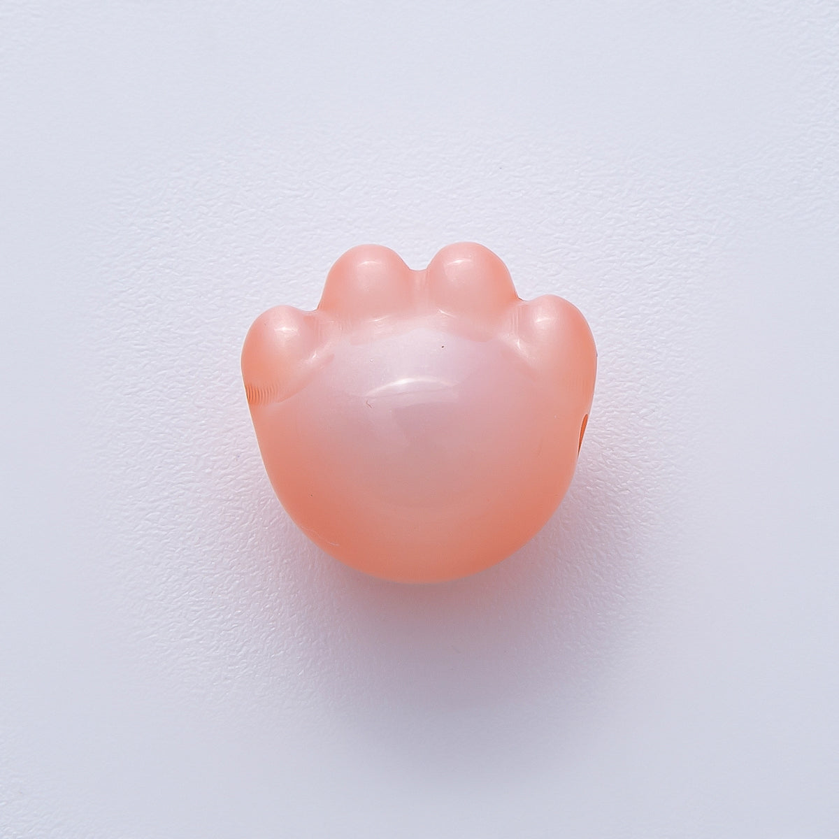 15mm Resin Blue, White, Green, Fuchsia, Pink, Purple, Red Paw Print Pet Animal Bead | B663 - B673