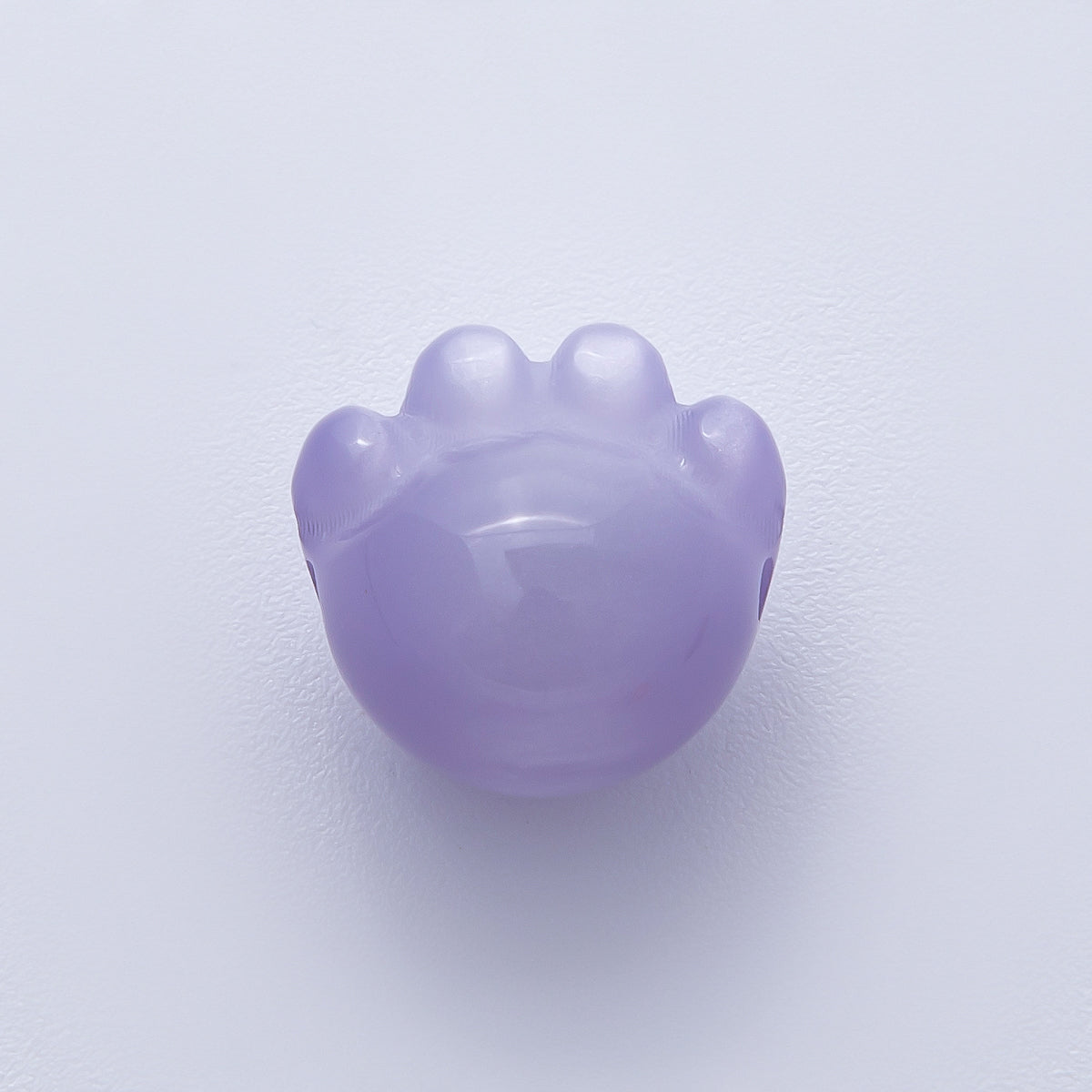 15mm Resin Blue, White, Green, Fuchsia, Pink, Purple, Red Paw Print Pet Animal Bead | B663 - B673