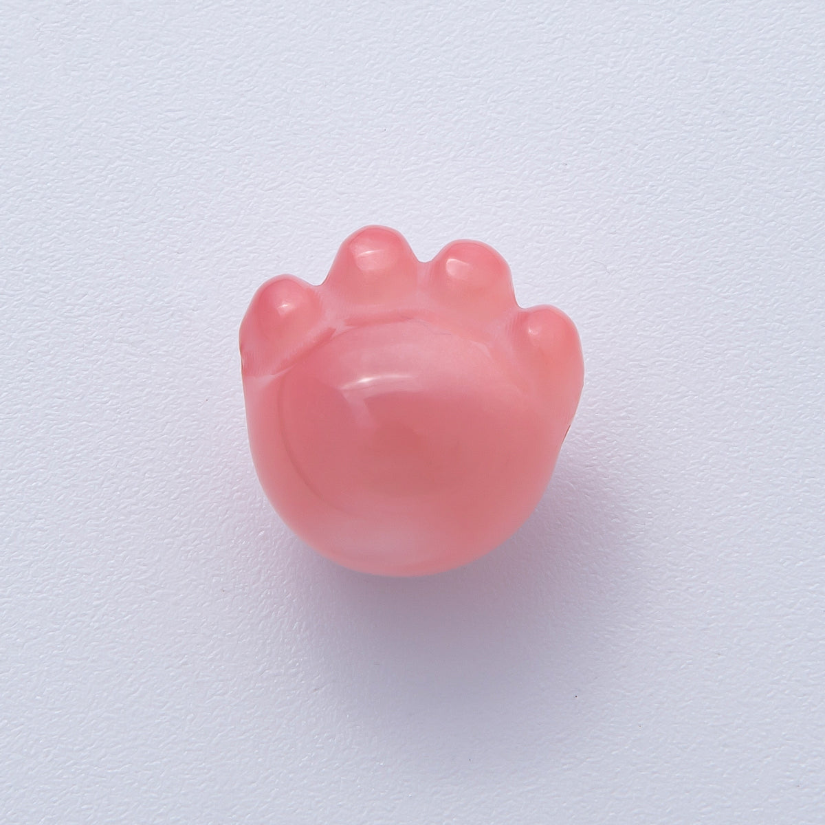 15mm Resin Blue, White, Green, Fuchsia, Pink, Purple, Red Paw Print Pet Animal Bead | B663 - B673