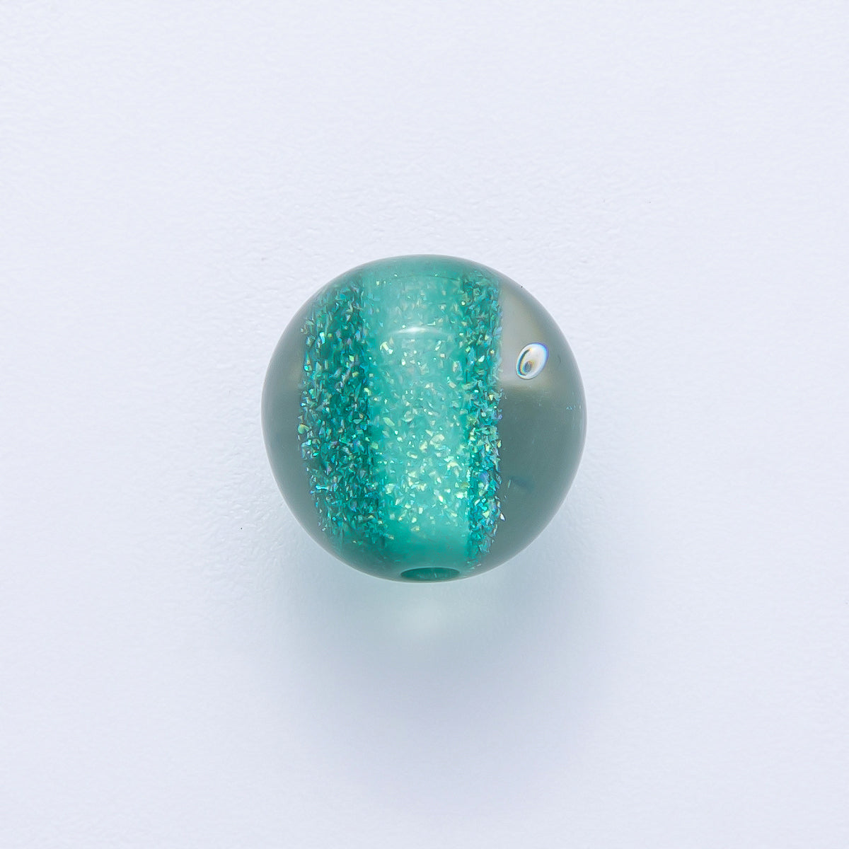 10pcs 12mm Green, Red, Grey, Purple, Black, Pink Glitter Resin Round Bead | B680 - B685
