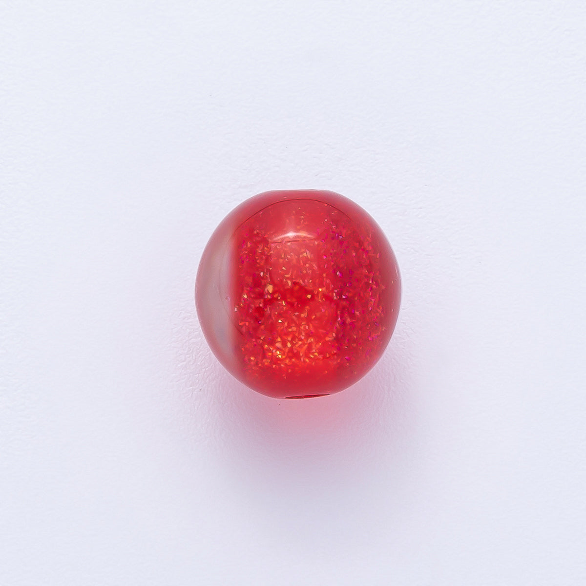 10pcs 12mm Green, Red, Grey, Purple, Black, Pink Glitter Resin Round Bead | B680 - B685