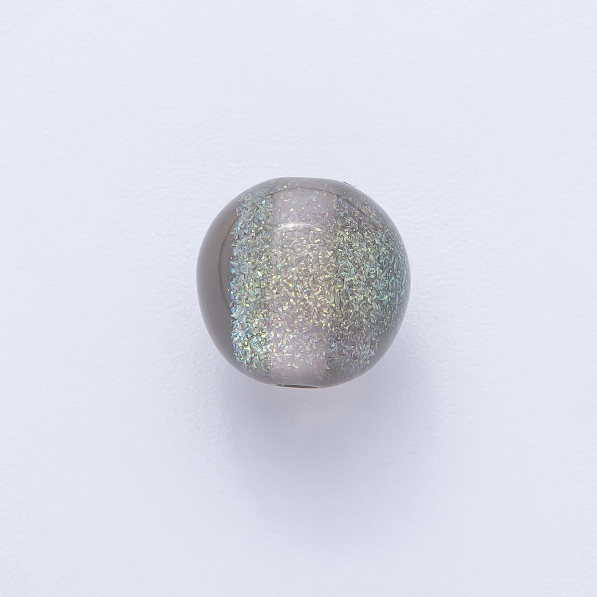 10pcs 12mm Green, Red, Grey, Purple, Black, Pink Glitter Resin Round Bead | B680 - B685