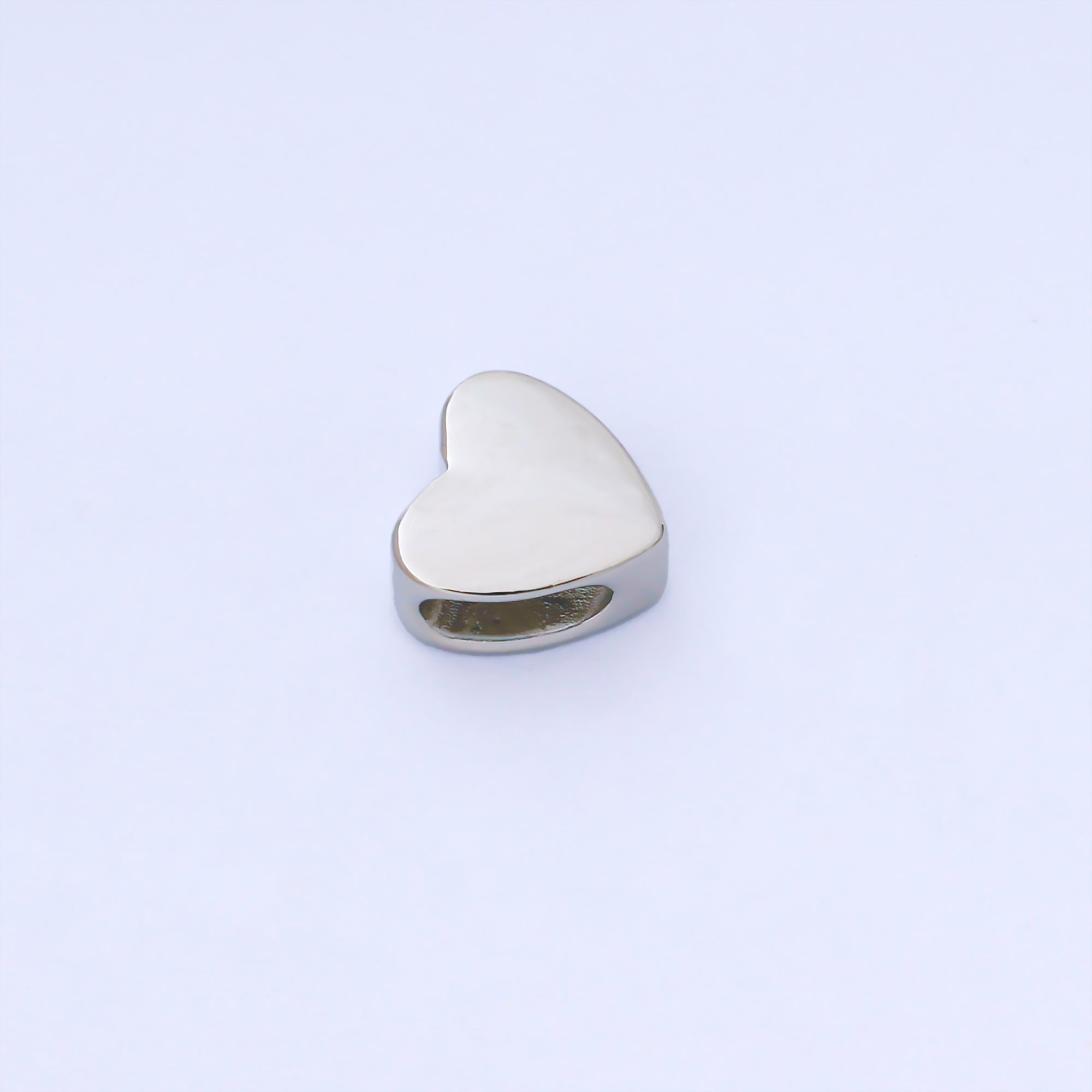 24K Gold Filled 12mm Personalized Cord Chubby Heart Bead Spacer | b851