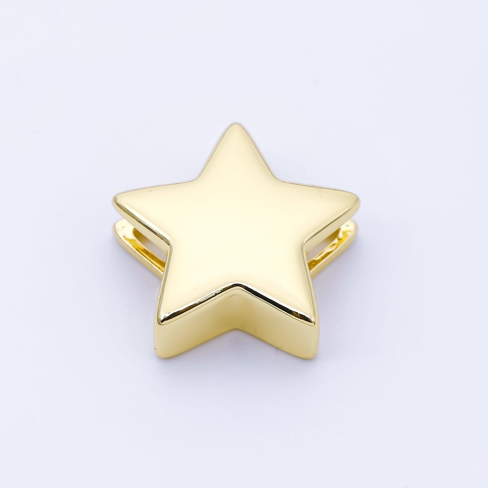 24K Gold Filled 22mm Celestial Star Minimalist Spacer Bead in Gold & Silver | B860