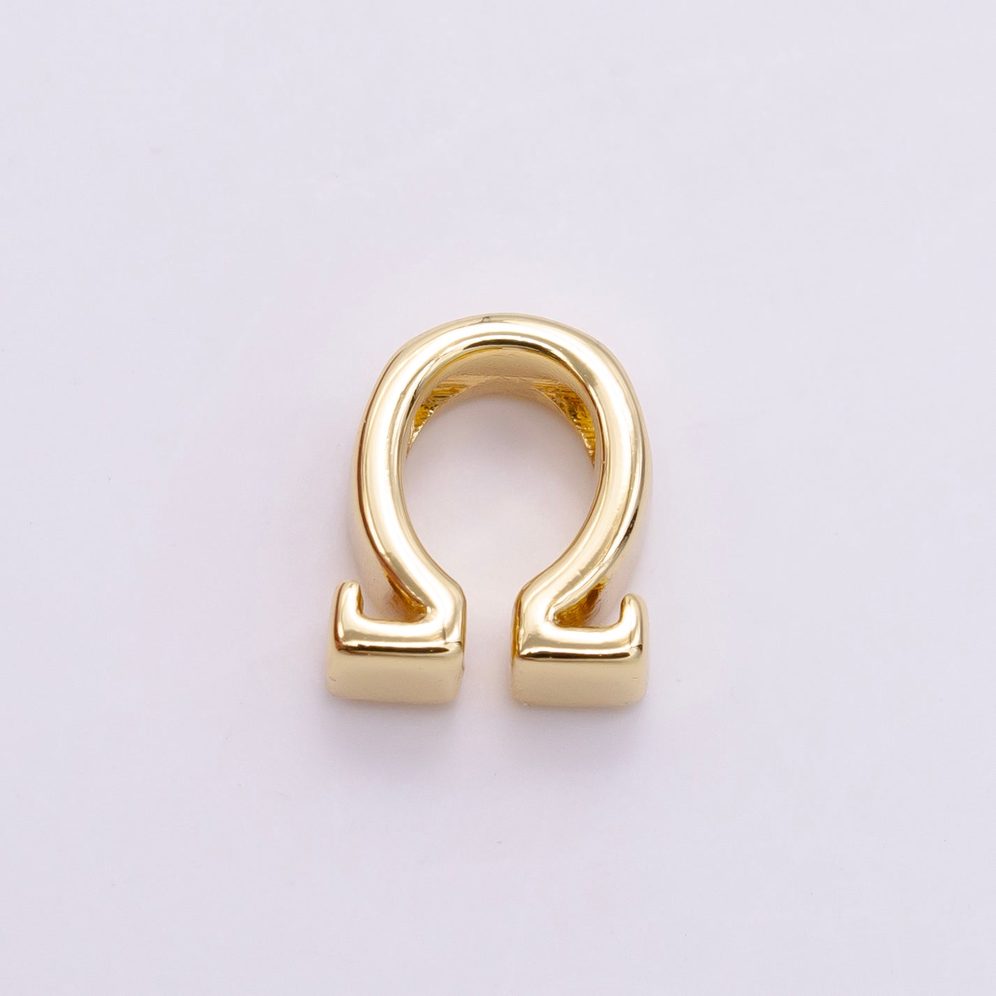 16K Gold Filled 8mm Minimalist Greek Letter Bead in Gold & Silver | B896 - B900
