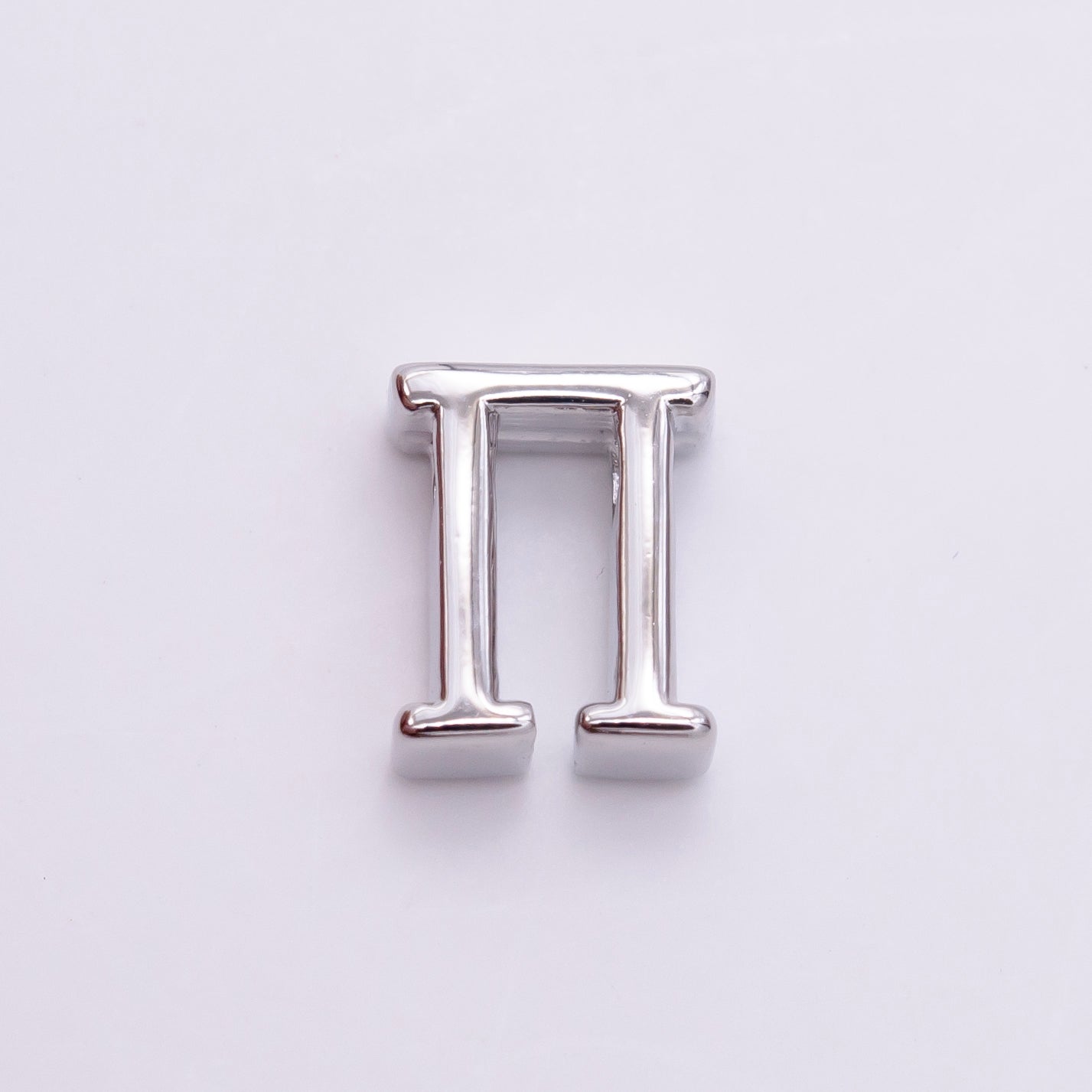 16K Gold Filled 8mm Minimalist Greek Letter Bead in Gold & Silver | B896 - B900