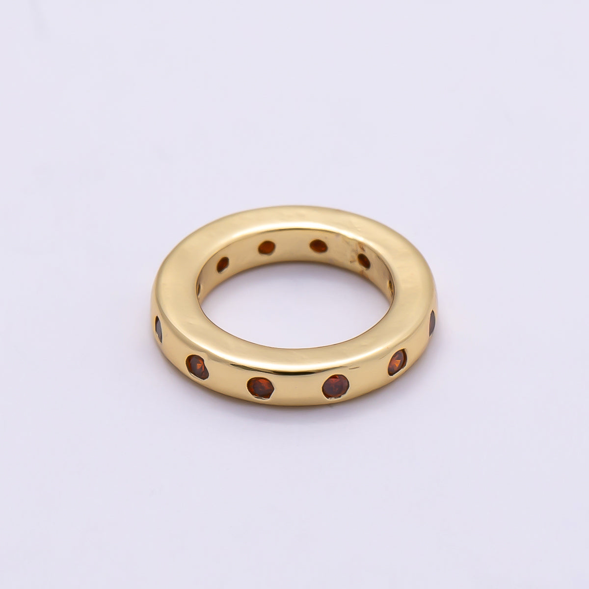 16K Gold Filled 10mm Birthstone CZ Dotted Spacer Beads | Beads-00339 ~ Beads-00338