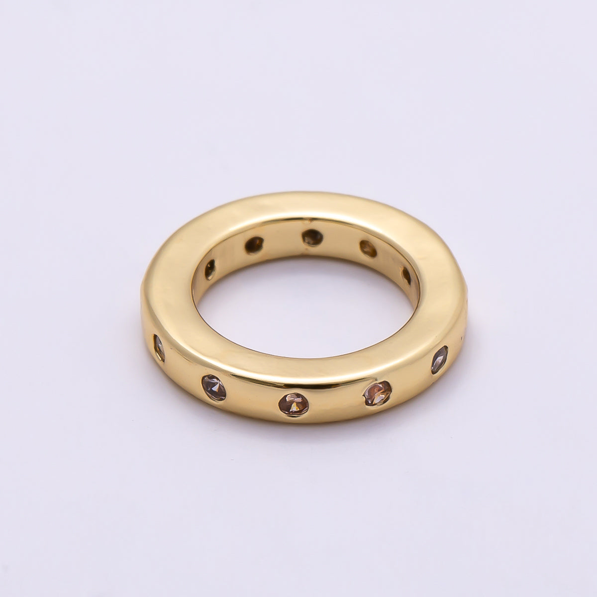 16K Gold Filled 10mm Birthstone CZ Dotted Spacer Beads | Beads-00339 ~ Beads-00338
