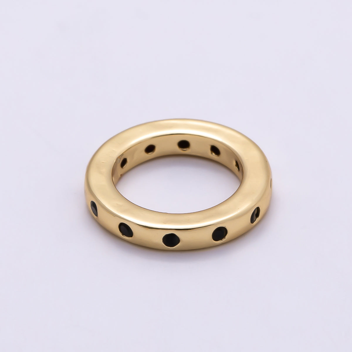 16K Gold Filled 10mm Birthstone CZ Dotted Spacer Beads | Beads-00339 ~ Beads-00338