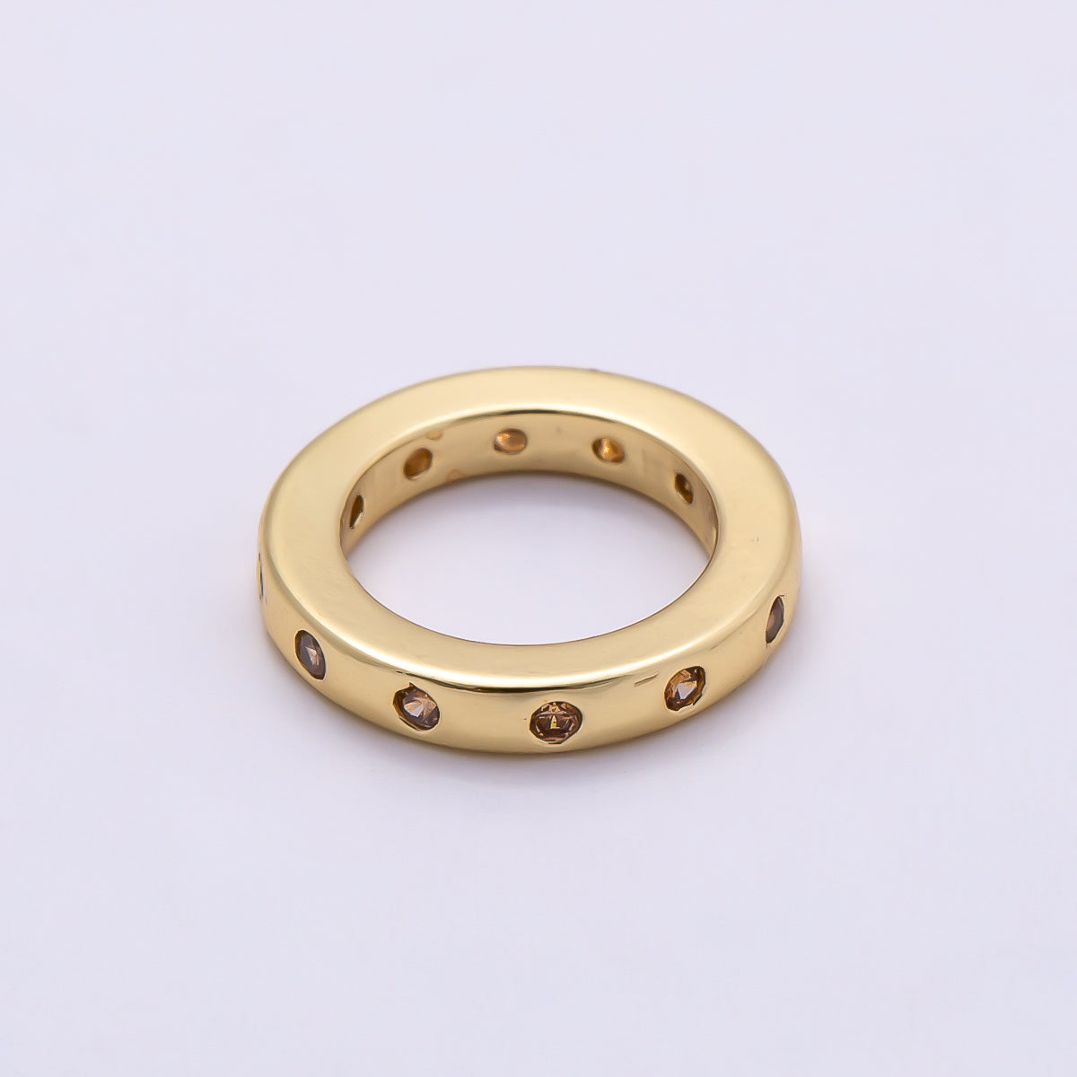 16K Gold Filled 10mm Birthstone CZ Dotted Spacer Beads | Beads-00339 ~ Beads-00338