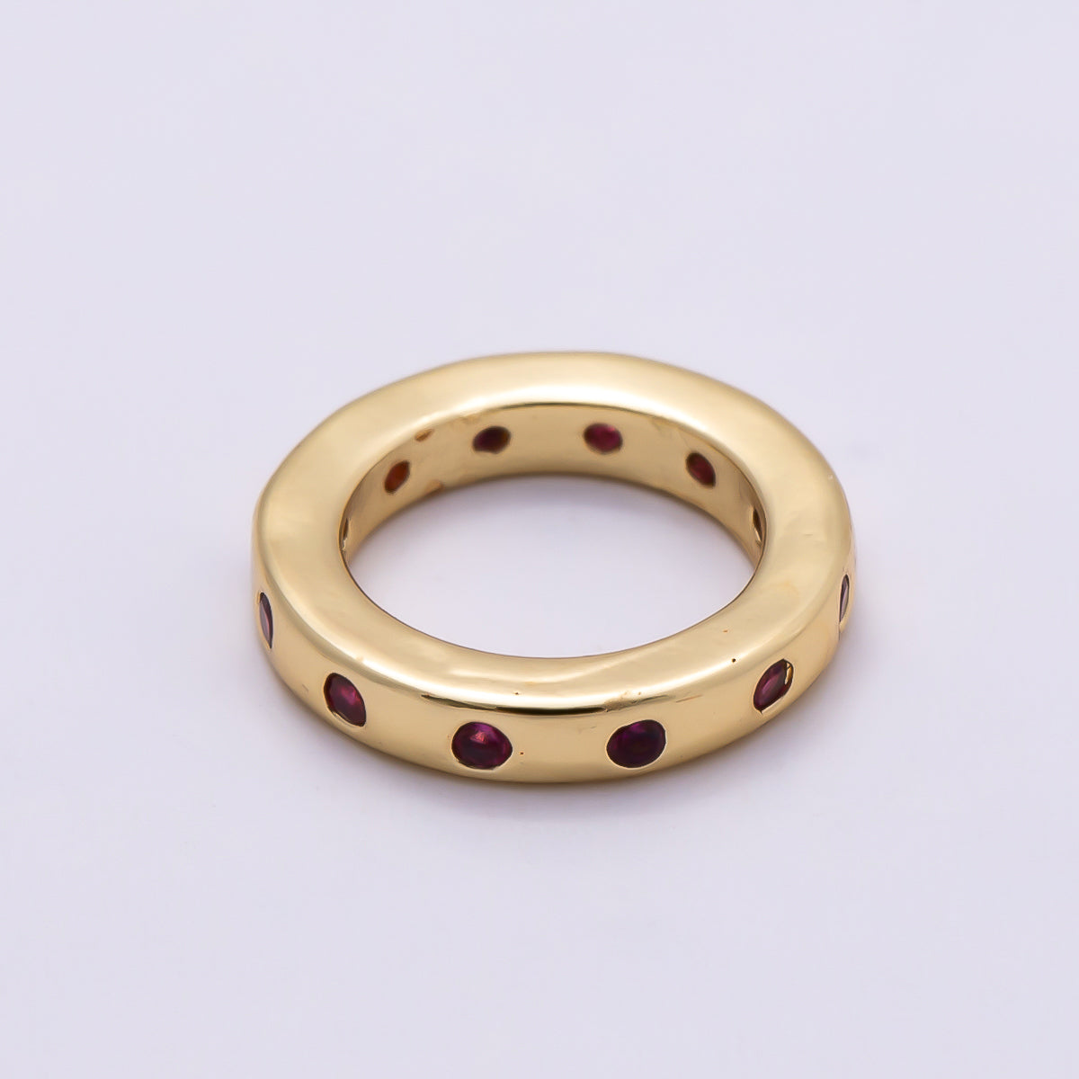 16K Gold Filled 10mm Birthstone CZ Dotted Spacer Beads | Beads-00339 ~ Beads-00338