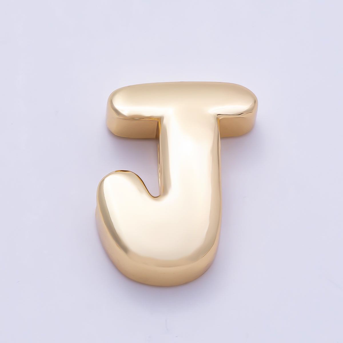 16K Gold Filled 20mm Minimalist Chubby Initial Letter A-Z Alphabet Personalized Bead | Beads-00414 ~ Beads-00439