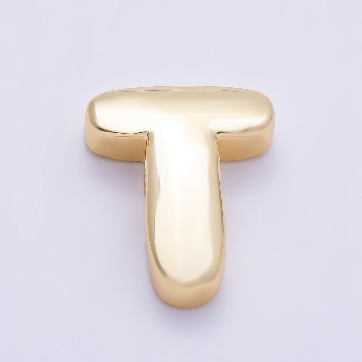 16K Gold Filled 20mm Minimalist Chubby Initial Letter A-Z Alphabet Personalized Bead | Beads-00414 ~ Beads-00439
