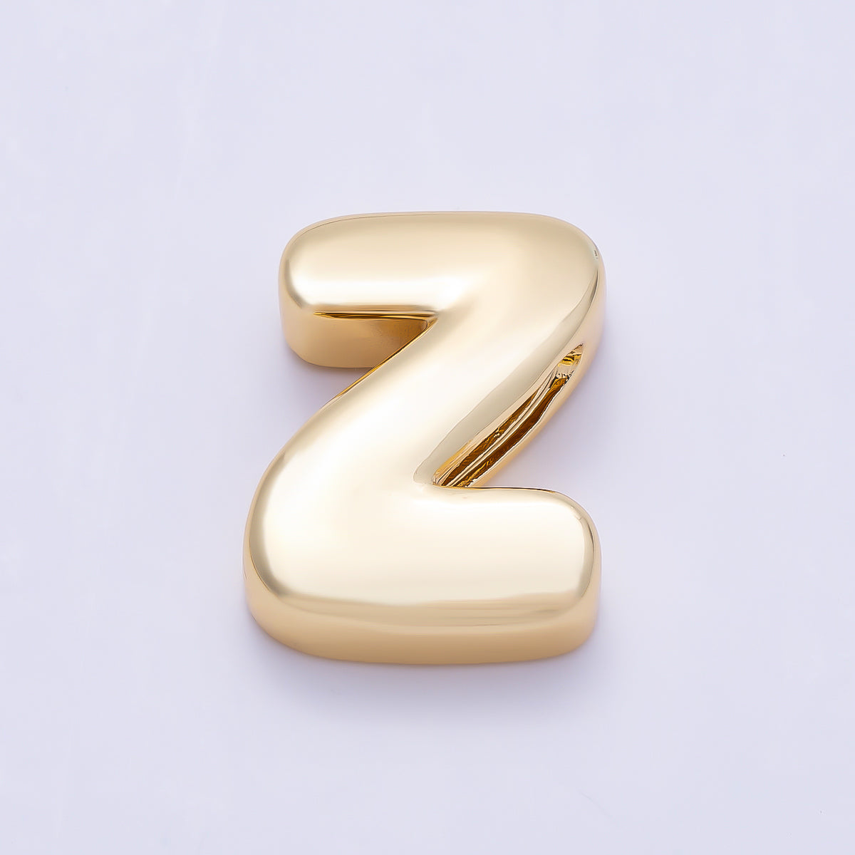 16K Gold Filled 20mm Minimalist Chubby Initial Letter A-Z Alphabet Personalized Bead | Beads-00414 ~ Beads-00439