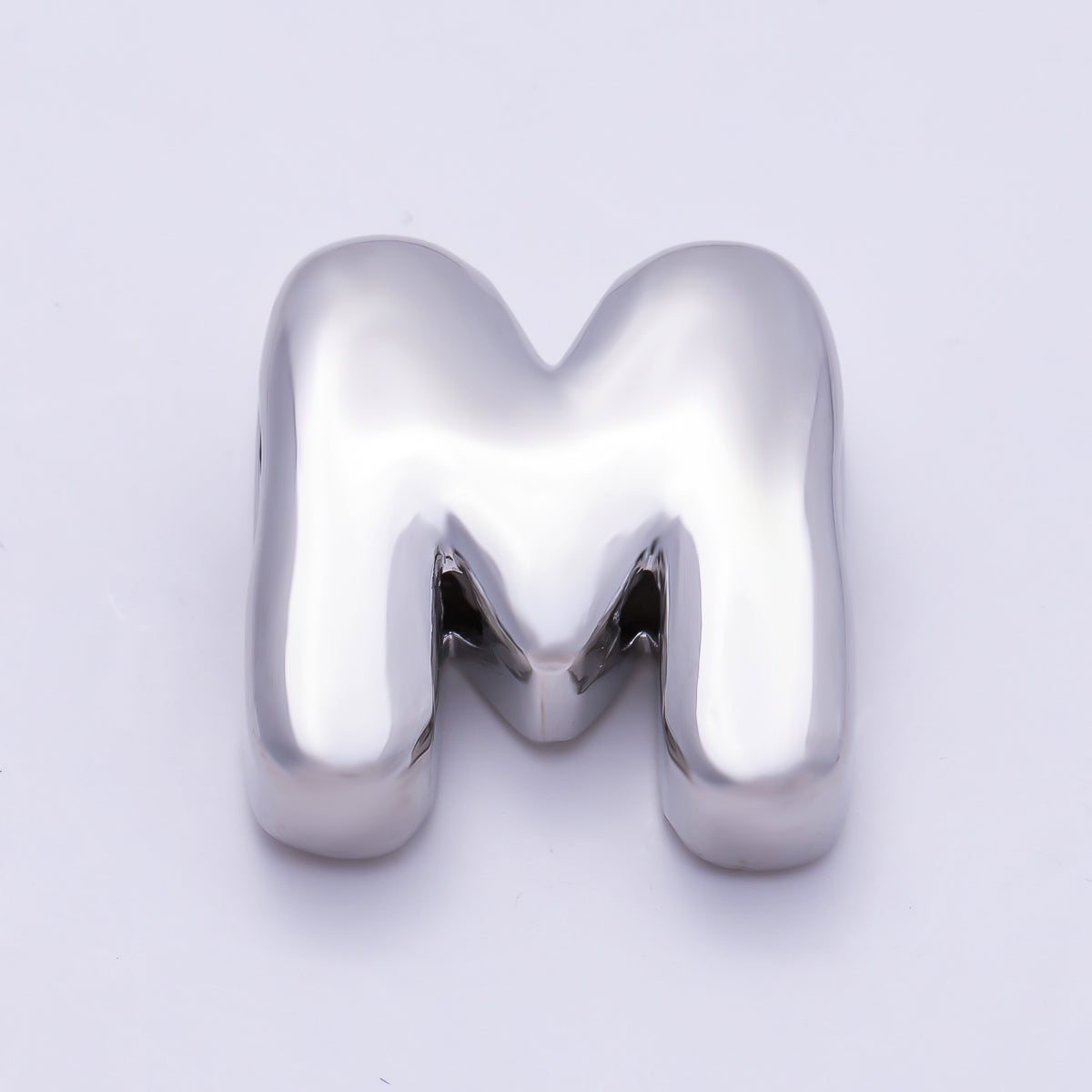 Silver 20mm Minimalist Chubby Initial Letter A-Z Alphabet Personalized Bead | Beads-00440 ~ Beads-00439 (Copy)