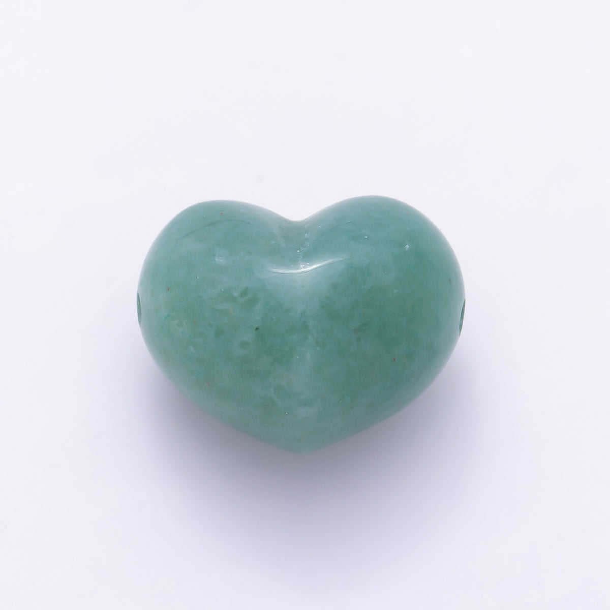 16K Gold Filled 15mm Natural Gemstone Puffy Heart Spacer Bead | Beads-00572 - Beads-00576