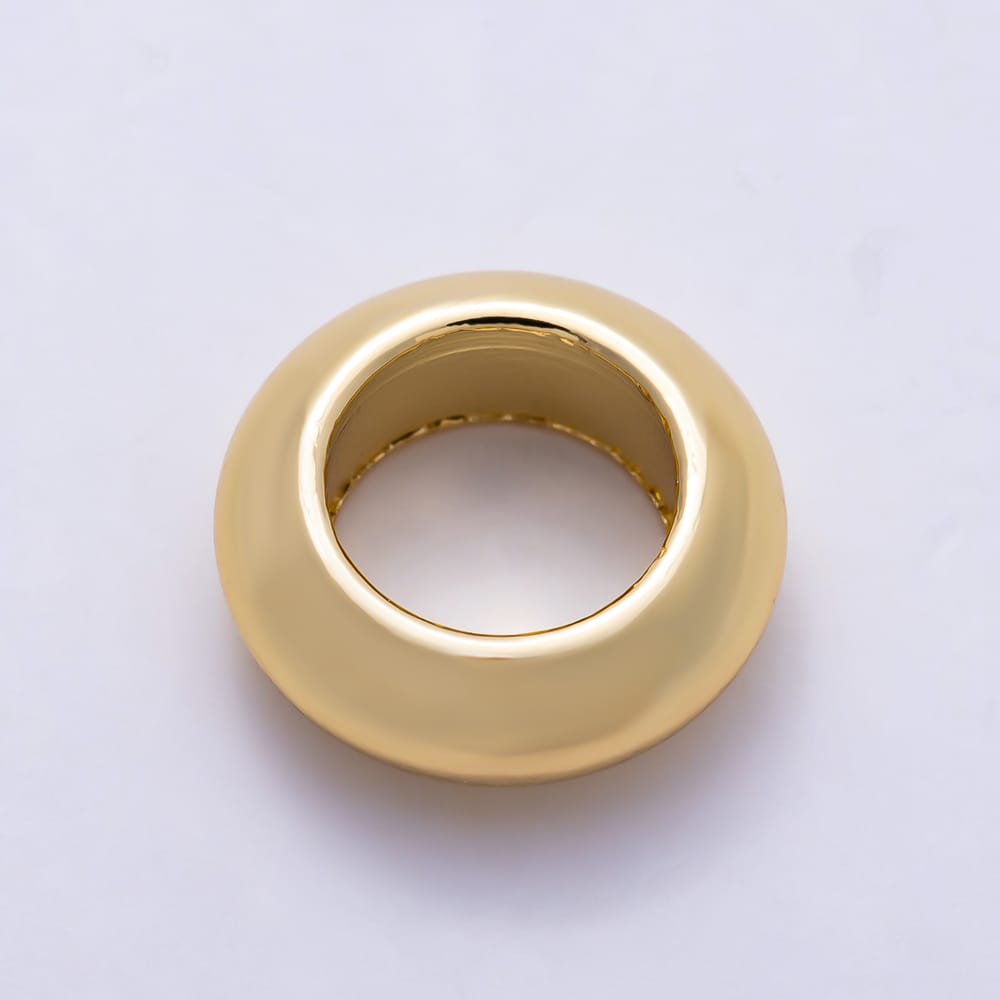 16K Gold Filled 12mm Puffed Doughnut Spacer Rondelle Bead | Beads-00584