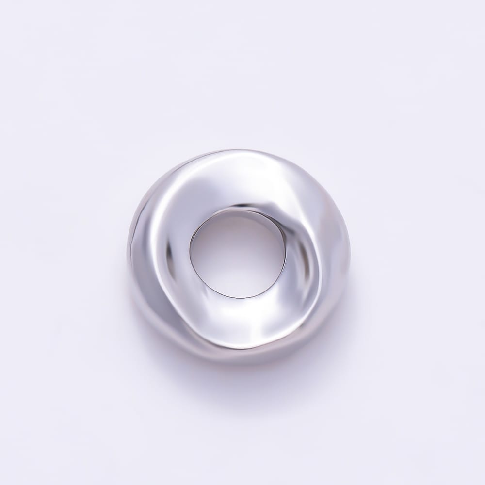 16K Gold Filled 15mm Smooth Chunky Doughnut Rondelle Spacer Bead | Beads-00607 - Beads-00608