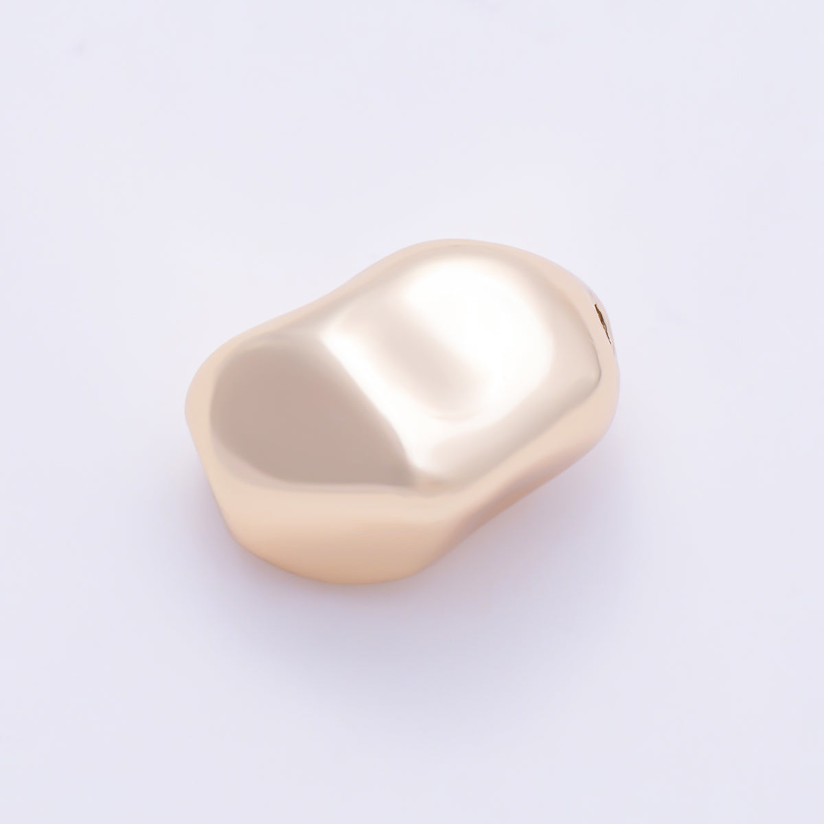 16K Gold Filled 17mm Irregular Organic Nugget Pebble Spacer Beads | Beads-00625