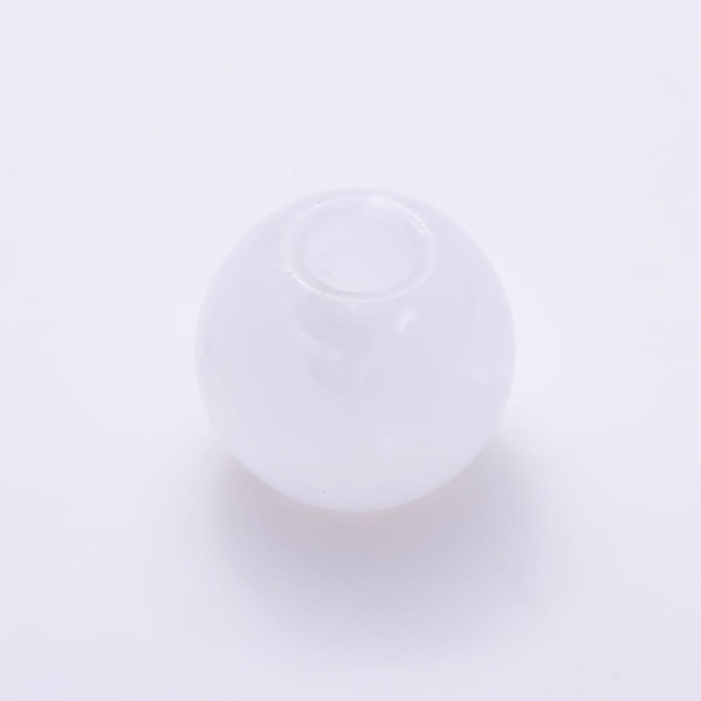 16K Gold Filled 14mm Purple, White, Red, Black Resin Round Bead | Beads-00630