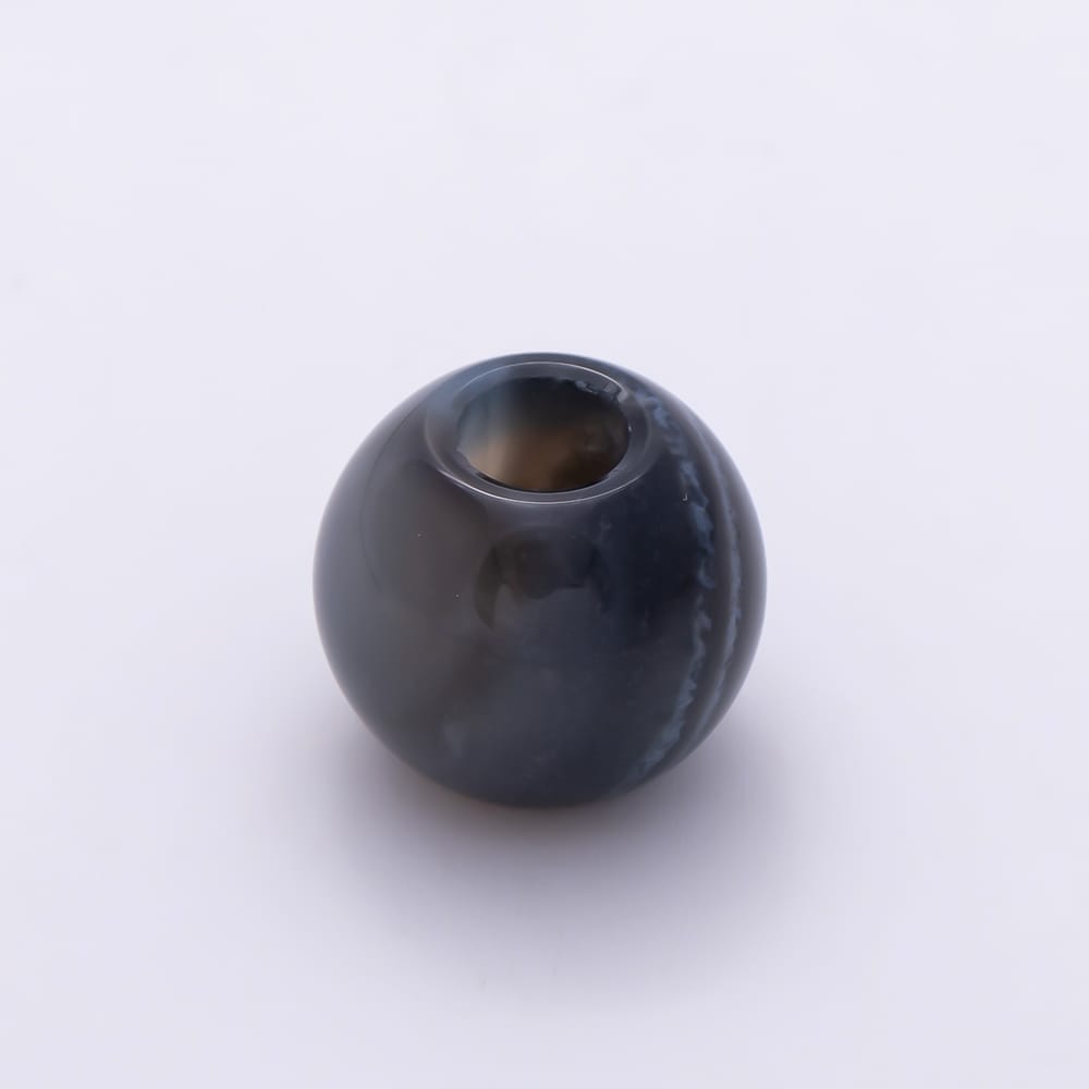 16K Gold Filled 14mm Purple, White, Red, Black Resin Round Bead | Beads-00630