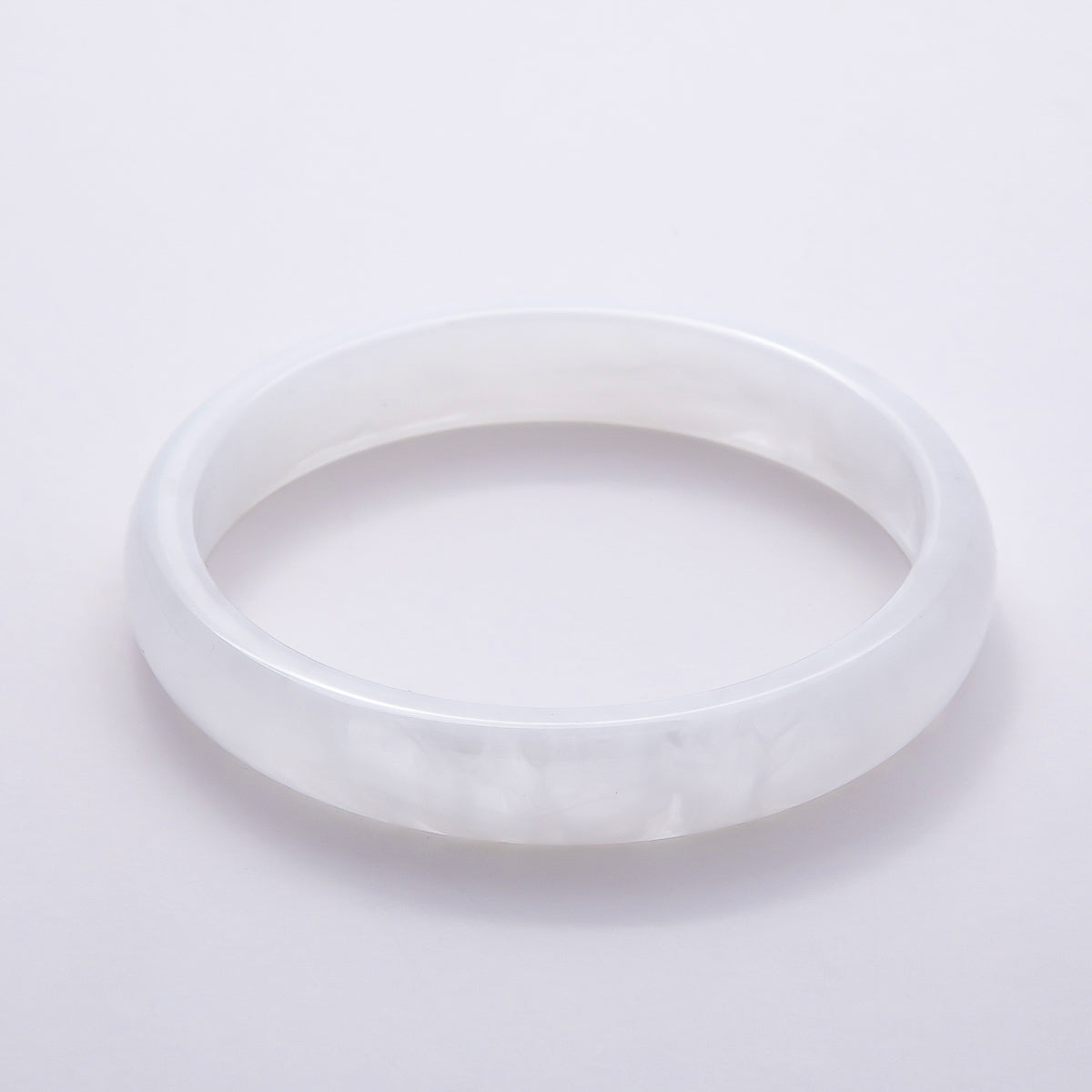 Brown, White, Red, Cream, Blue, Pink, Green, Teal Marble Thin Acrylic Resin Bangle Bracelet | WA-04423 ~ WA-04430