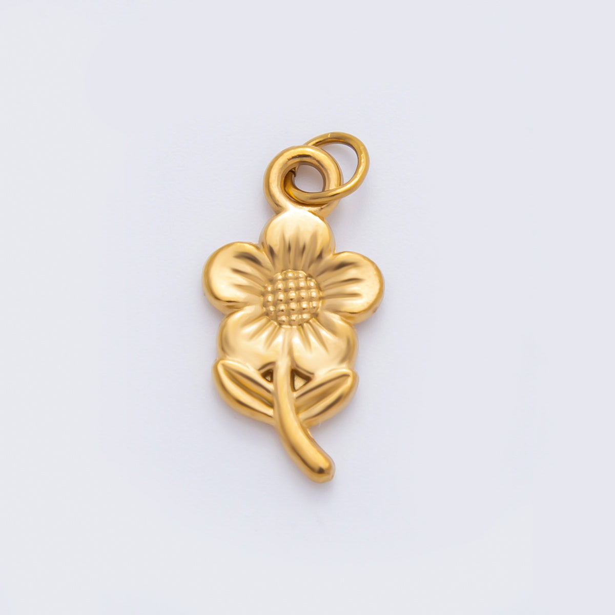 Stainless Steel 22.5mm Daisy Flower Minimalist Mini Charm | C190