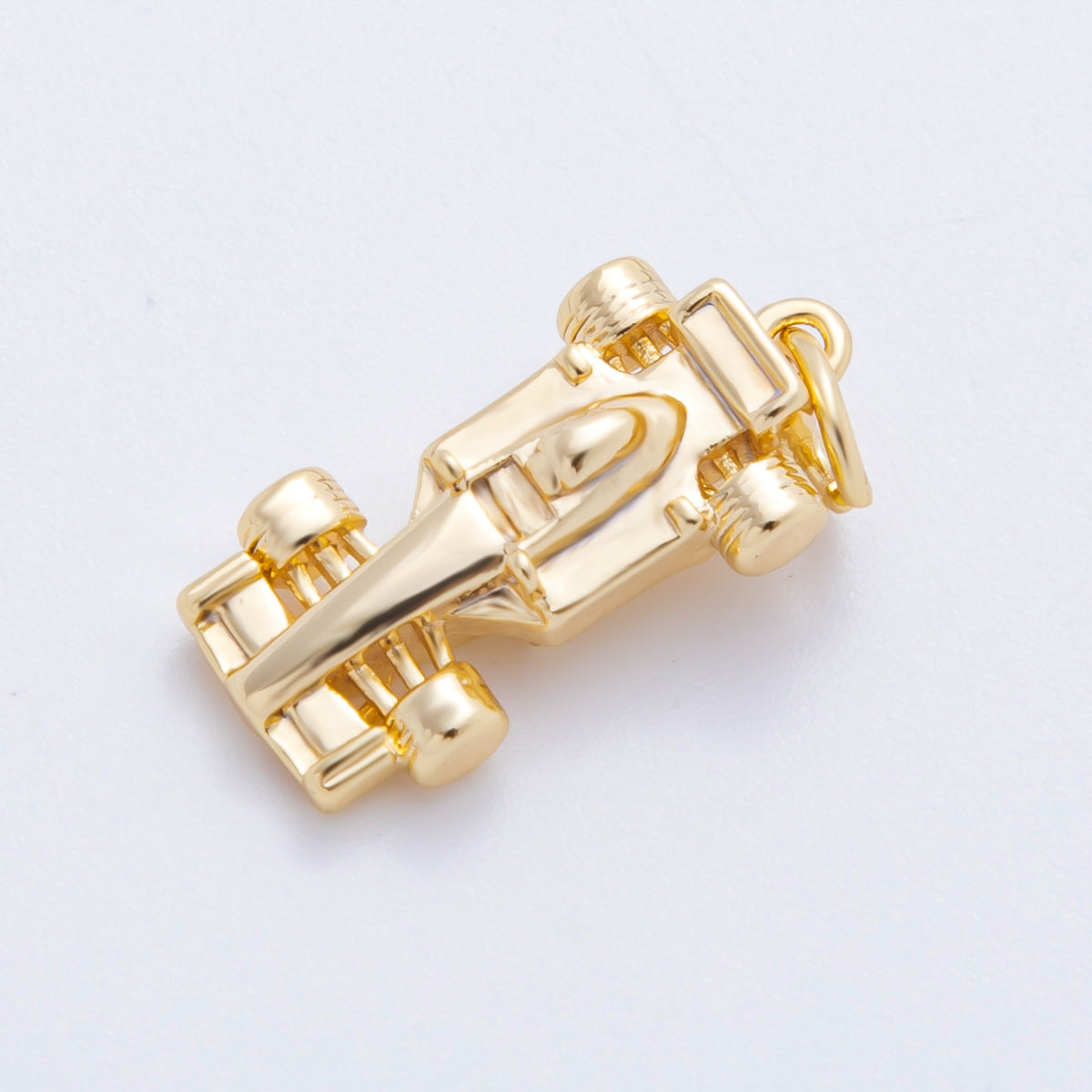 18K Gold Filled 23mm Mini Race Sports Car Minimalist Multidimensional Charm | C-623