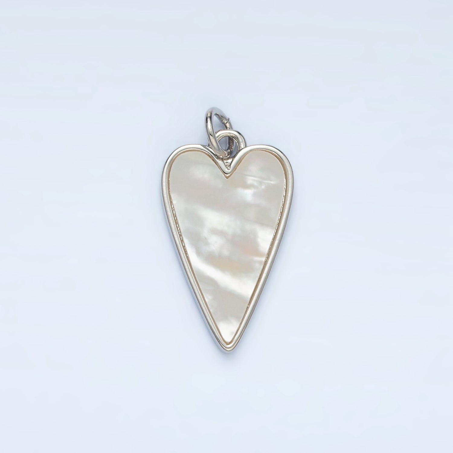 Gold Shell Pearl Heart Love Charm For Valentine Jewelry Making | C-717