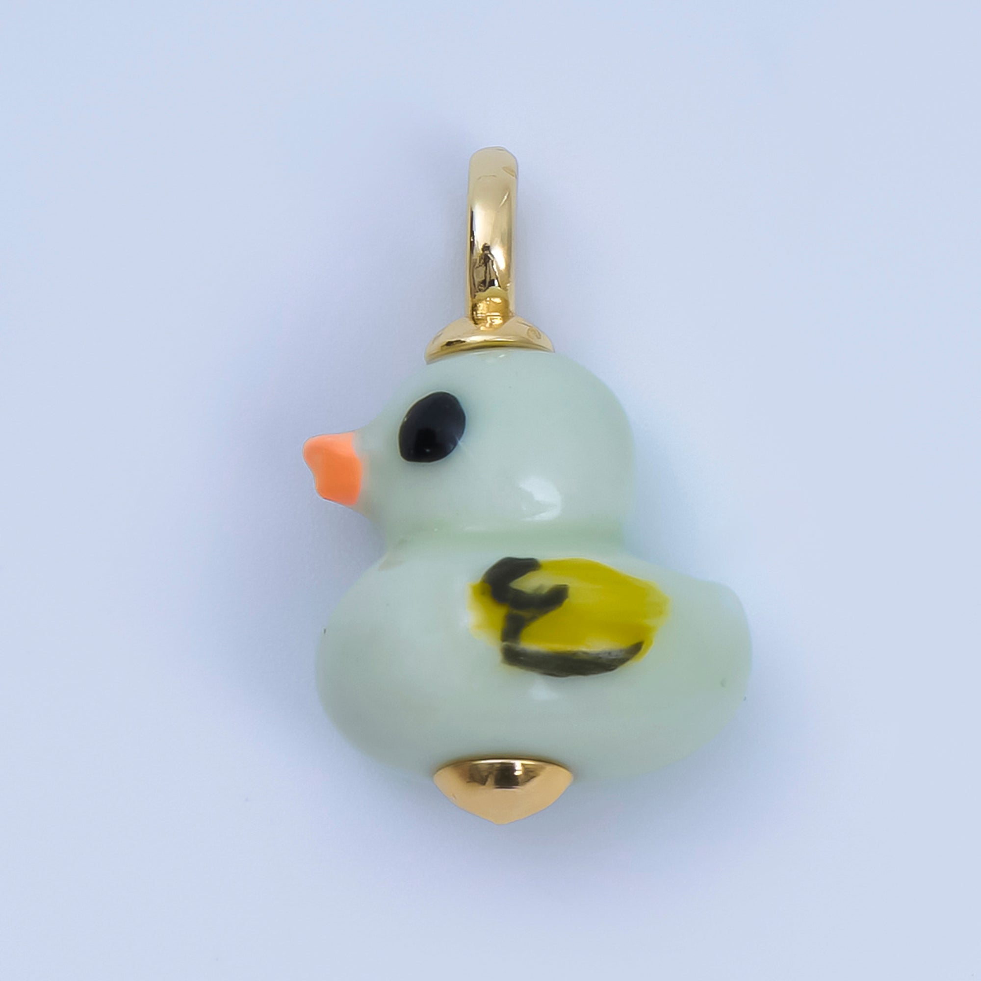 24K Gold Filled 20mm Bird Ceramic Porcelain Drop Pendant | C953 - C959