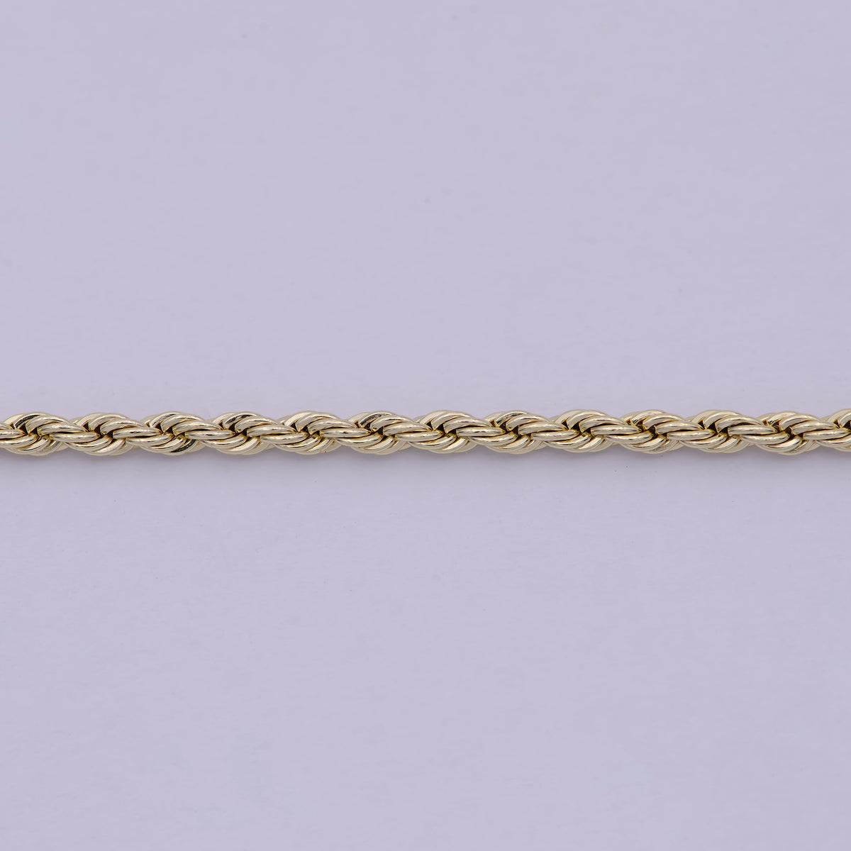 14K Gold Filled - 20 Inches Twisted Rope Chain Necklace w/ Lobster Clasps | WA-526