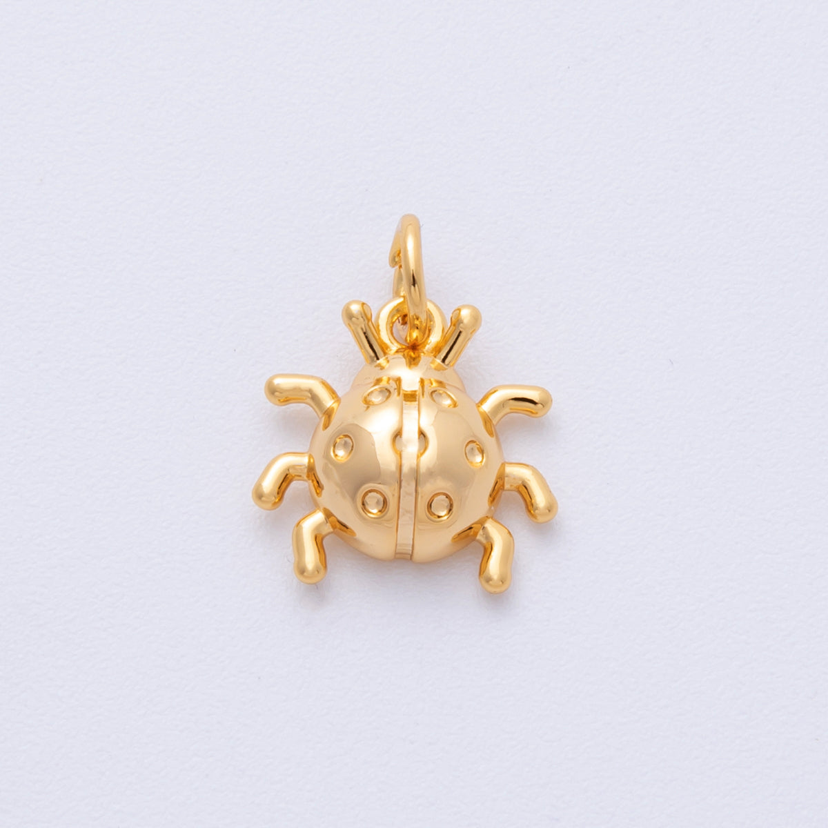 18K Gold Filled 12.5mm Ladybug Insect Multidimensional 3D Mini Charm | Charms-00120