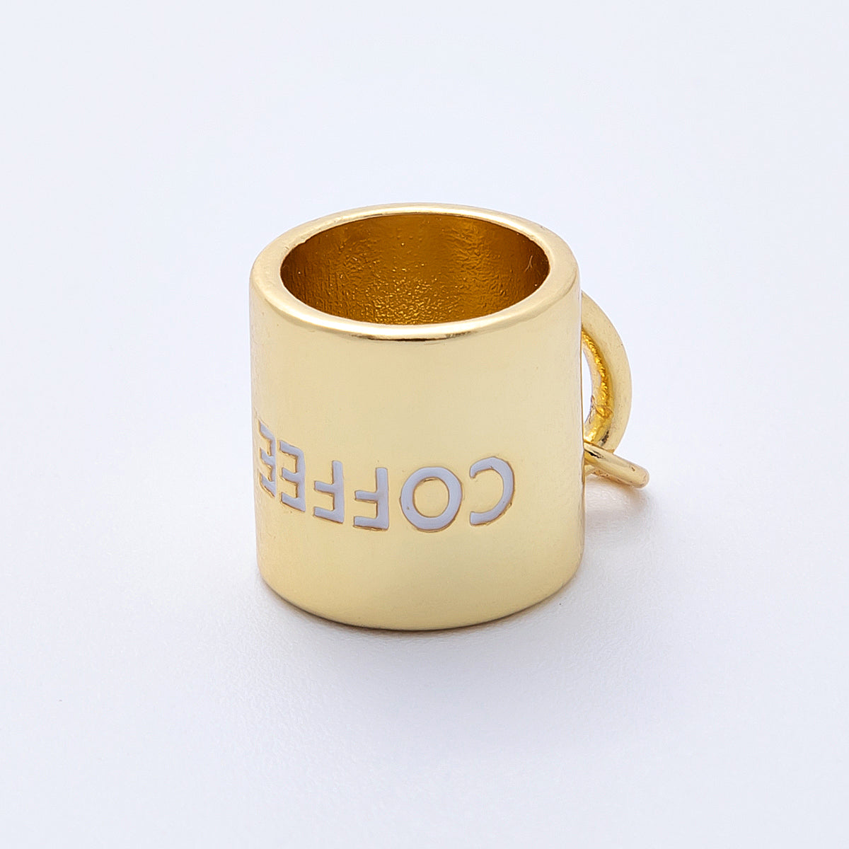 16K Gold Filled 17mm Coffee Cup Mug 3D Multidimensional Charm | Charms-00125
