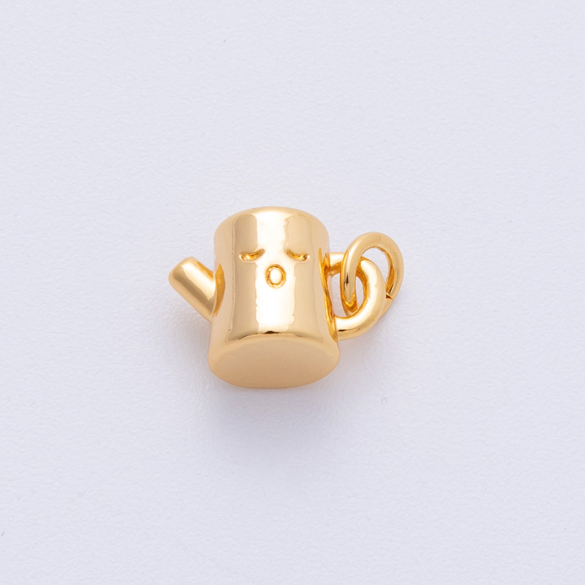 18K Gold Filled 11.5mm Sleepy Cup Teapot 3D Multidimensional Charm | Charms-00131