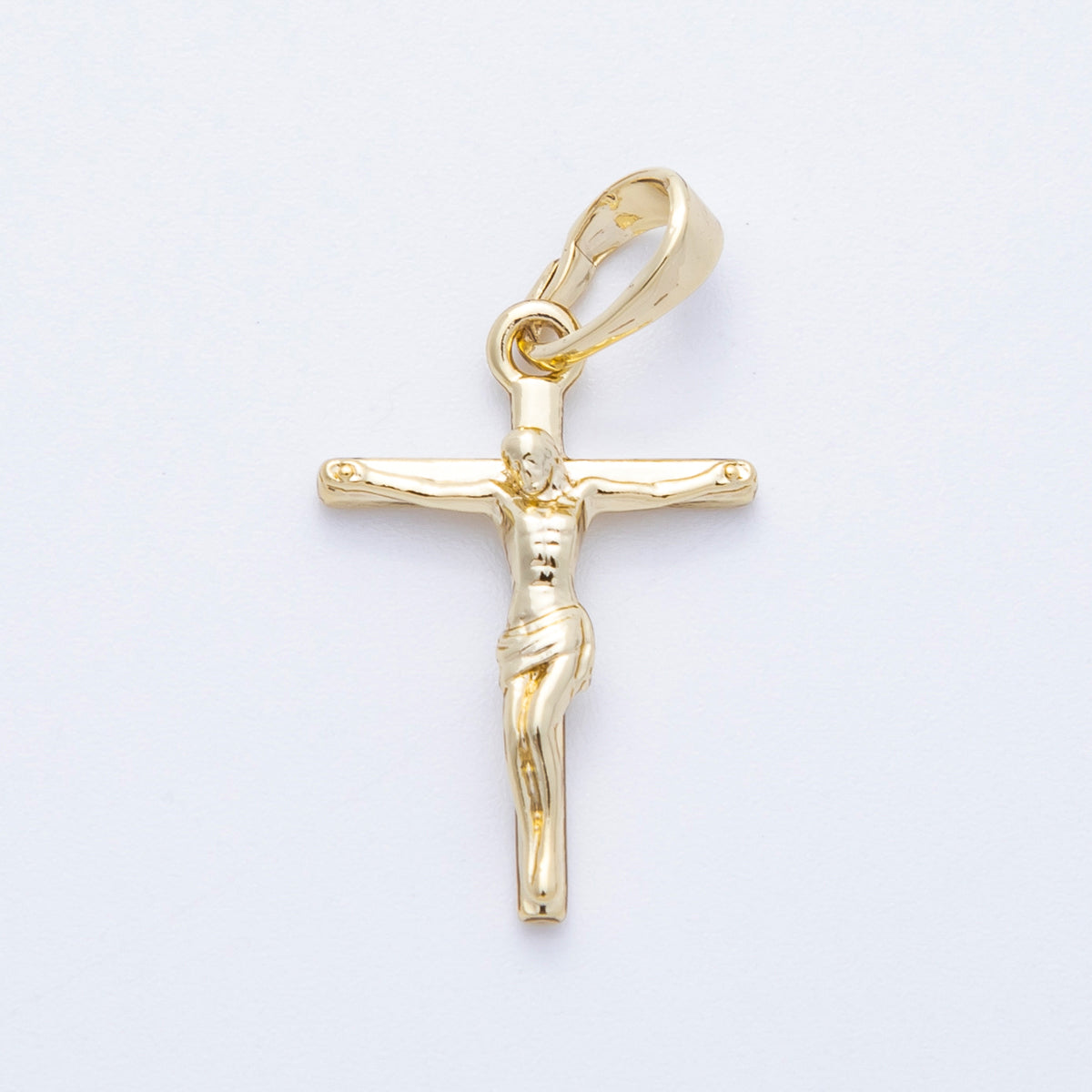 14K Gold Filled 20mm Minimalist Crucifix Religious Cross Pendant | Charms-00152