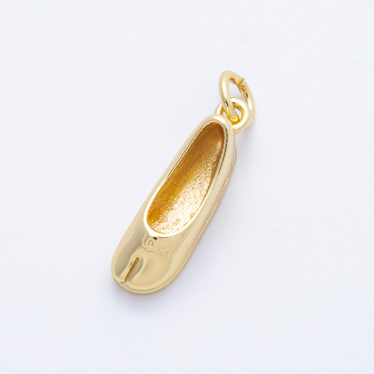 16K Gold Filled 18mm Plain Ballerina Shoes Charm | Charms-00206