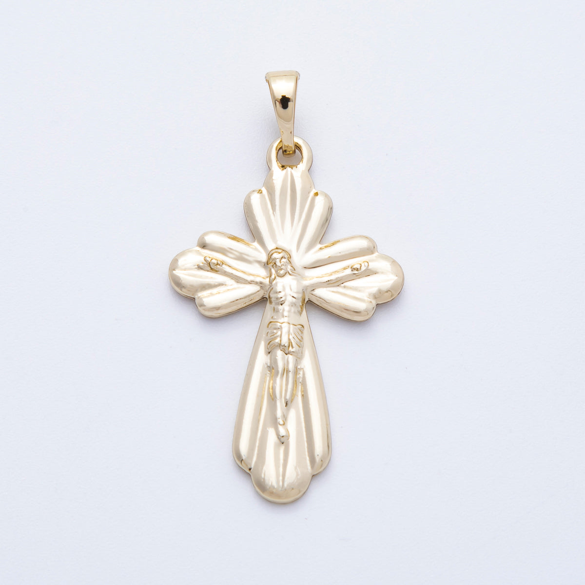 14K Gold Filled 30mm Religious Crucifix Passion Cross Pendant | Charms-00216