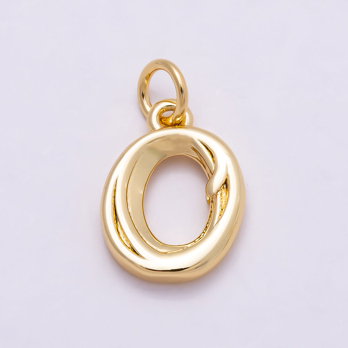 16K Gold Filled 14mm Minimalist Molten Number Numerology Charm | Charms-00878 ~ Charms-00887